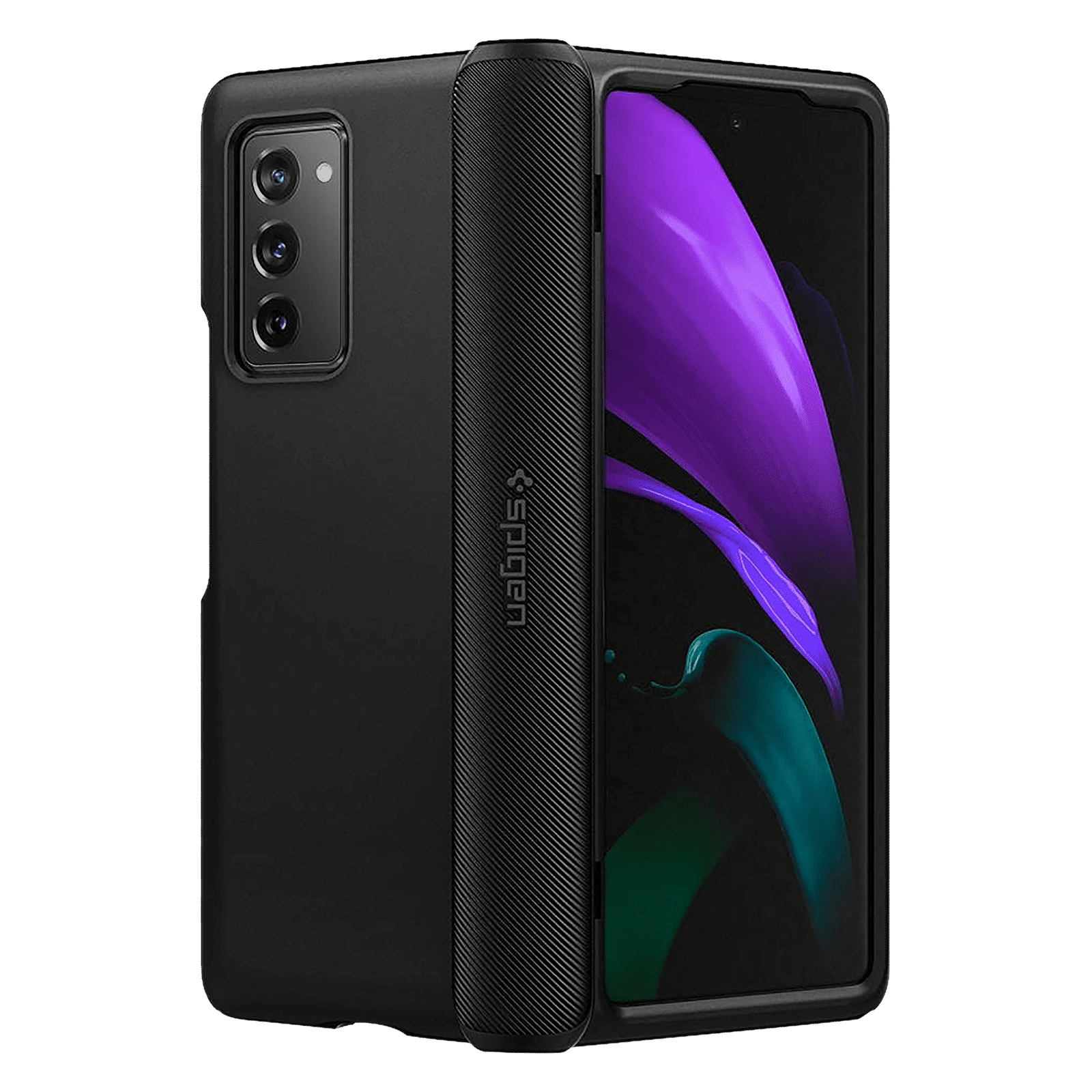 spigen Slim Armor Pro TPU & Polycarbonate Back Cover for SAMSUNG Galaxy Z Fold 2 (Wireless Charging Compatible, Black) spigen Slim Armor Pro TPU & Polycarbonate Back Cover for SAMSUNG Galaxy Z Fold 2 (Wireless Charging Compatible, Black)_16