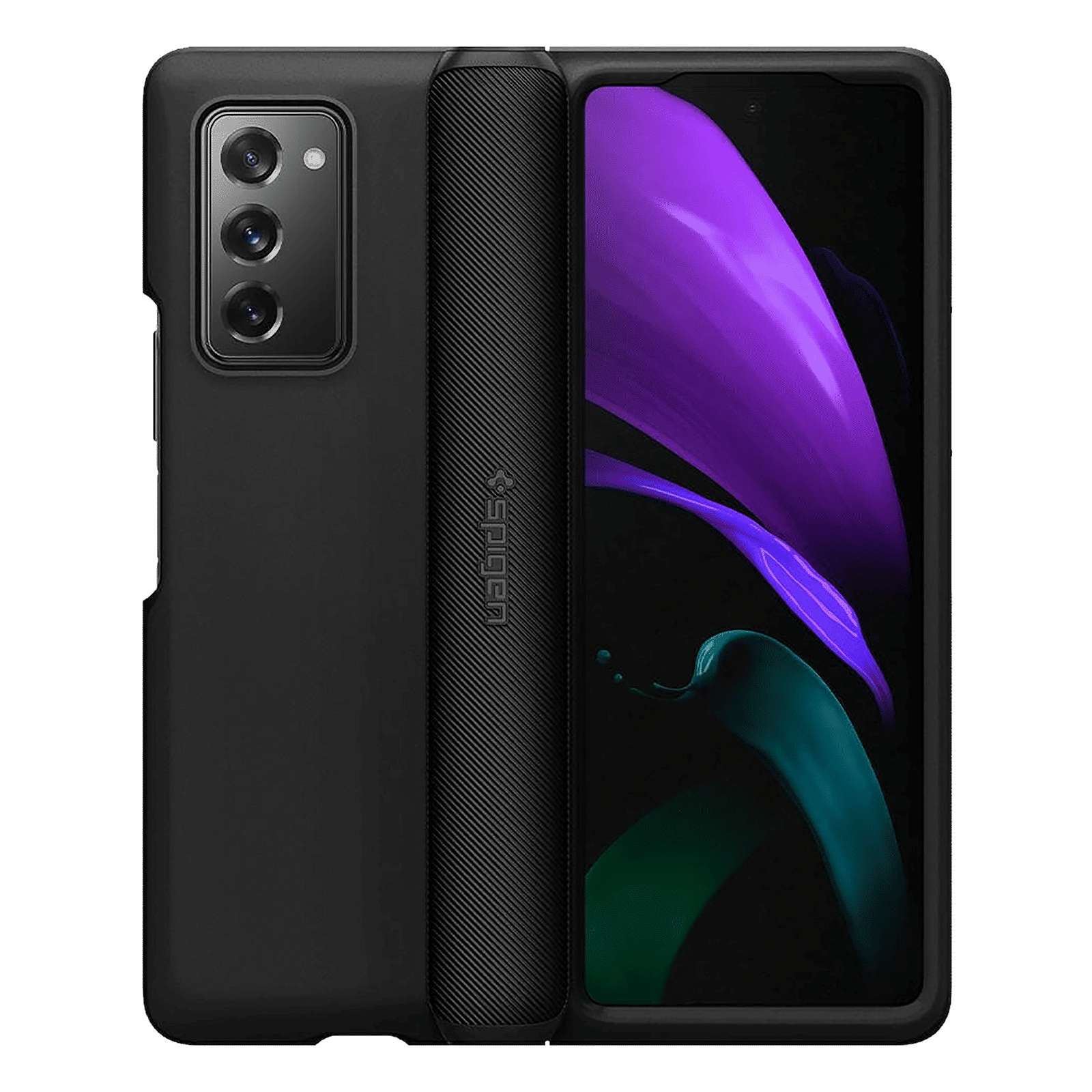 spigen Slim Armor Pro TPU & Polycarbonate Back Cover for SAMSUNG Galaxy Z Fold 2 (Wireless Charging Compatible, Black) spigen Slim Armor Pro TPU & Polycarbonate Back Cover for SAMSUNG Galaxy Z Fold 2 (Wireless Charging Compatible, Black)_6