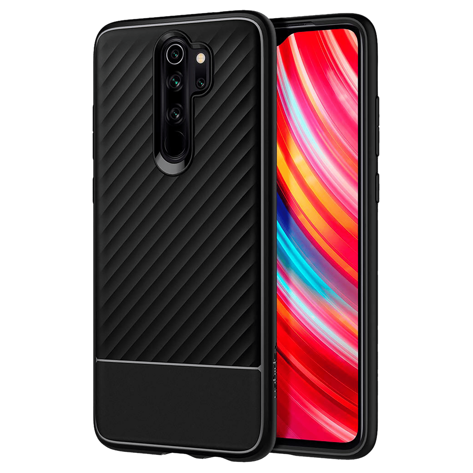 spigen Core Armor TPU Back Cover for Redmi Note 8 Pro (Air Cushion Technology, Matte Black)_1
