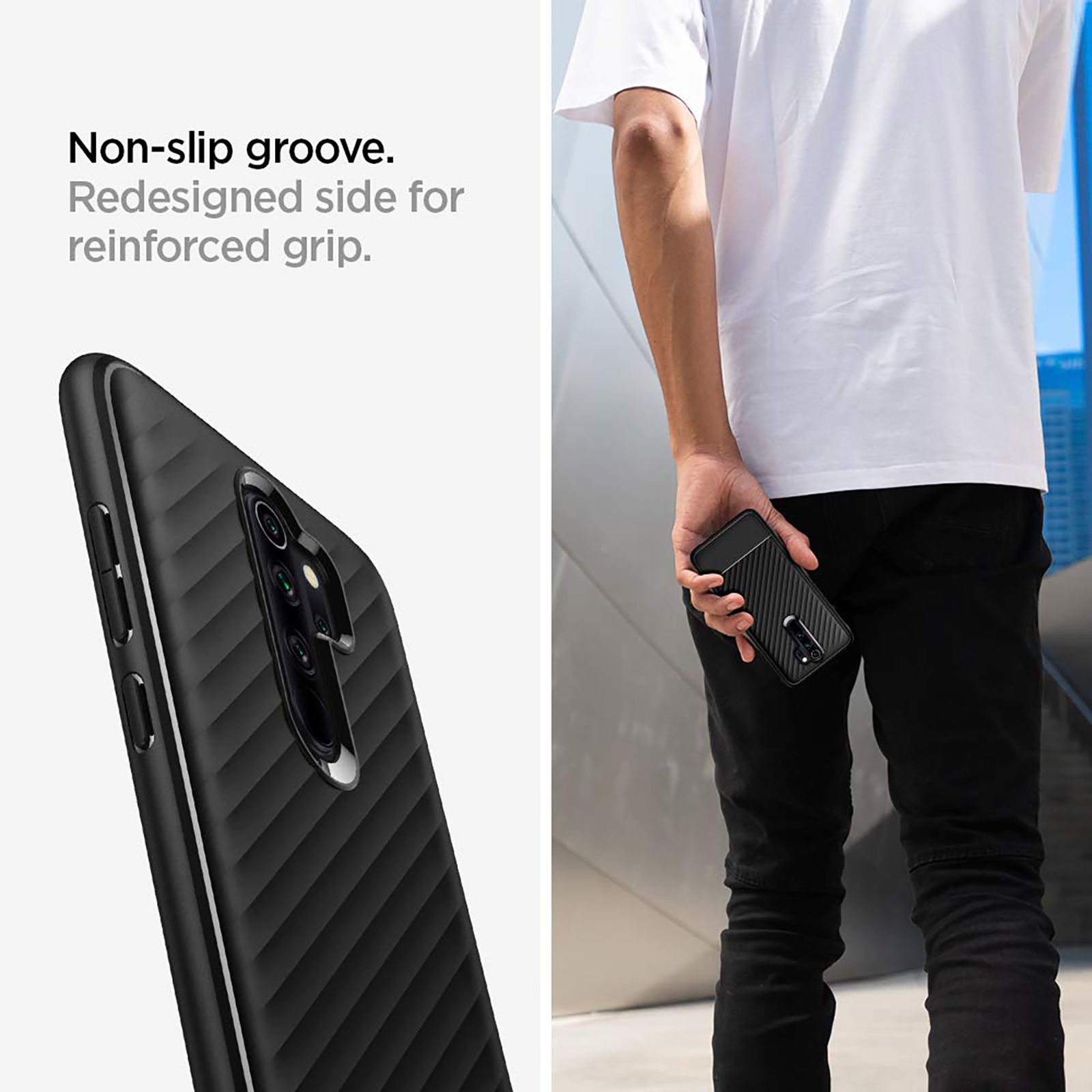 spigen Core Armor TPU Back Cover for Redmi Note 8 Pro (Air Cushion Technology, Matte Black)_7