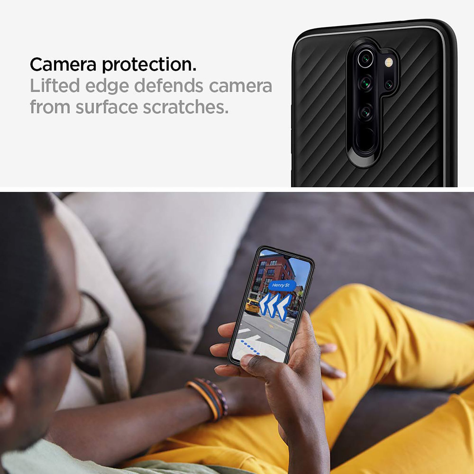 spigen Core Armor TPU Back Cover for Redmi Note 8 Pro (Air Cushion Technology, Matte Black)_8