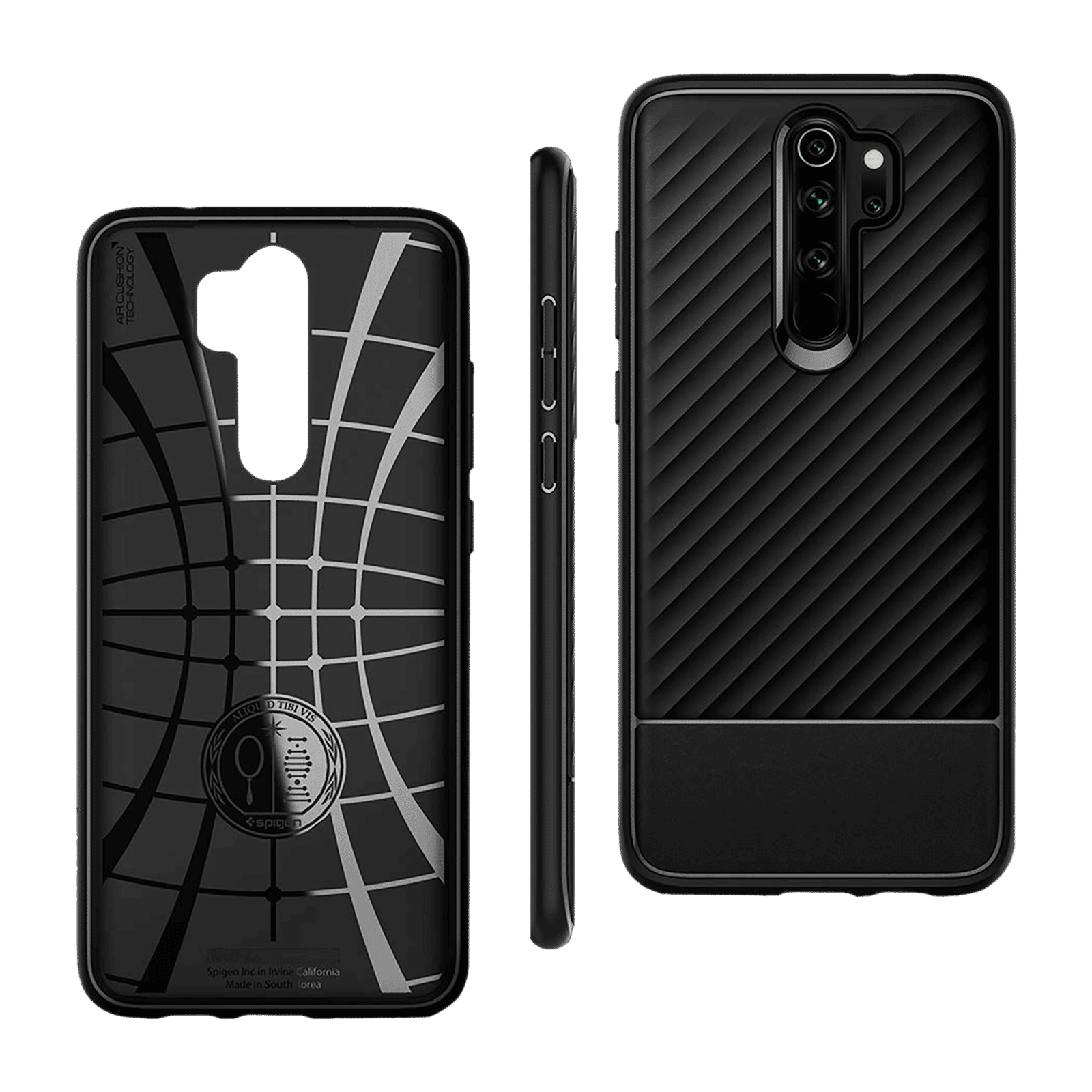 spigen Core Armor TPU Back Cover for Redmi Note 8 Pro (Air Cushion Technology, Matte Black)_3