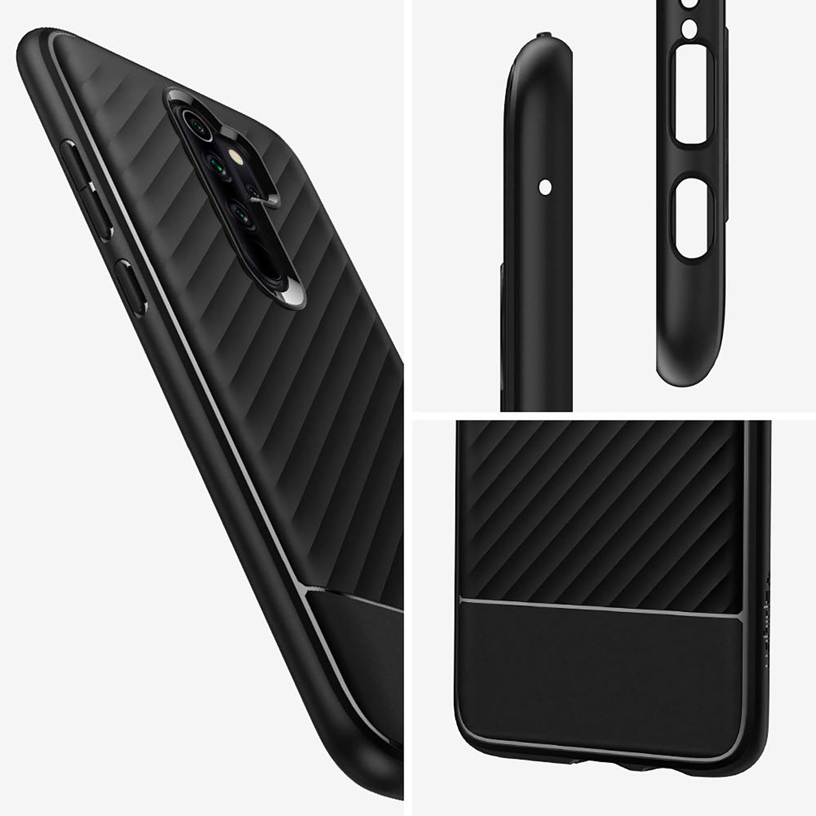 spigen Core Armor TPU Back Cover for Redmi Note 8 Pro (Air Cushion Technology, Matte Black)_4