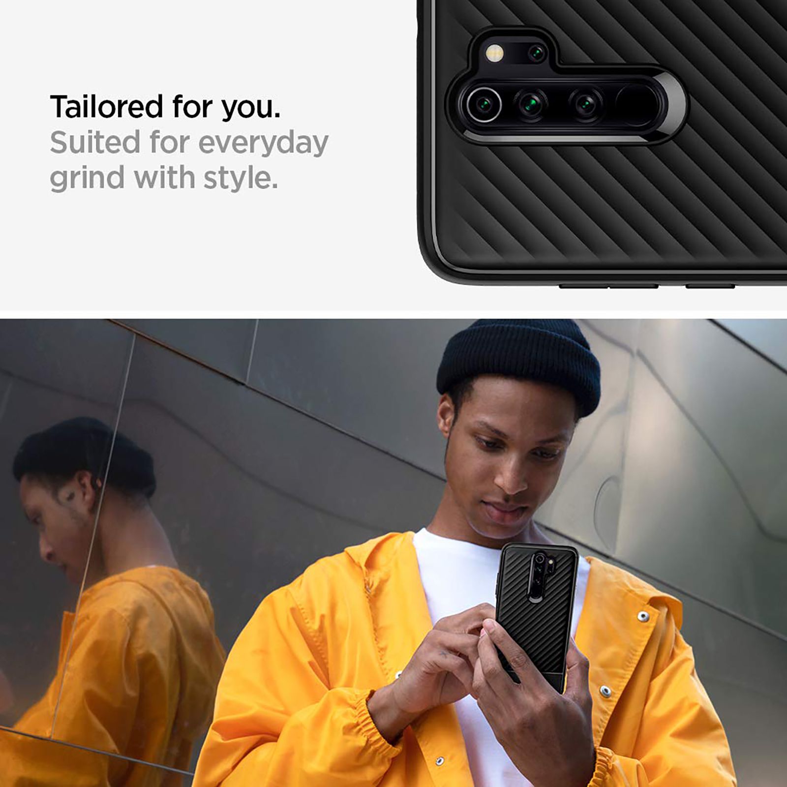 spigen Core Armor TPU Back Cover for Redmi Note 8 Pro (Air Cushion Technology, Matte Black)_5