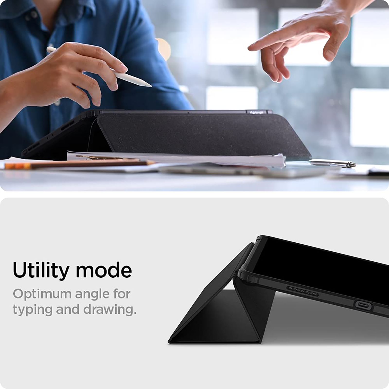 spigen Ultra Hybrid Pro TPU & PC Back Case with Stand For iPad Pro 11" (2021) (Air Cushion Technology, ACS02885, Black) spigen Ultra Hybrid Pro TPU & PC Back Case with Stand For iPad Pro 11" (2021) (Air Cushion Technology, ACS02885, Black)_4