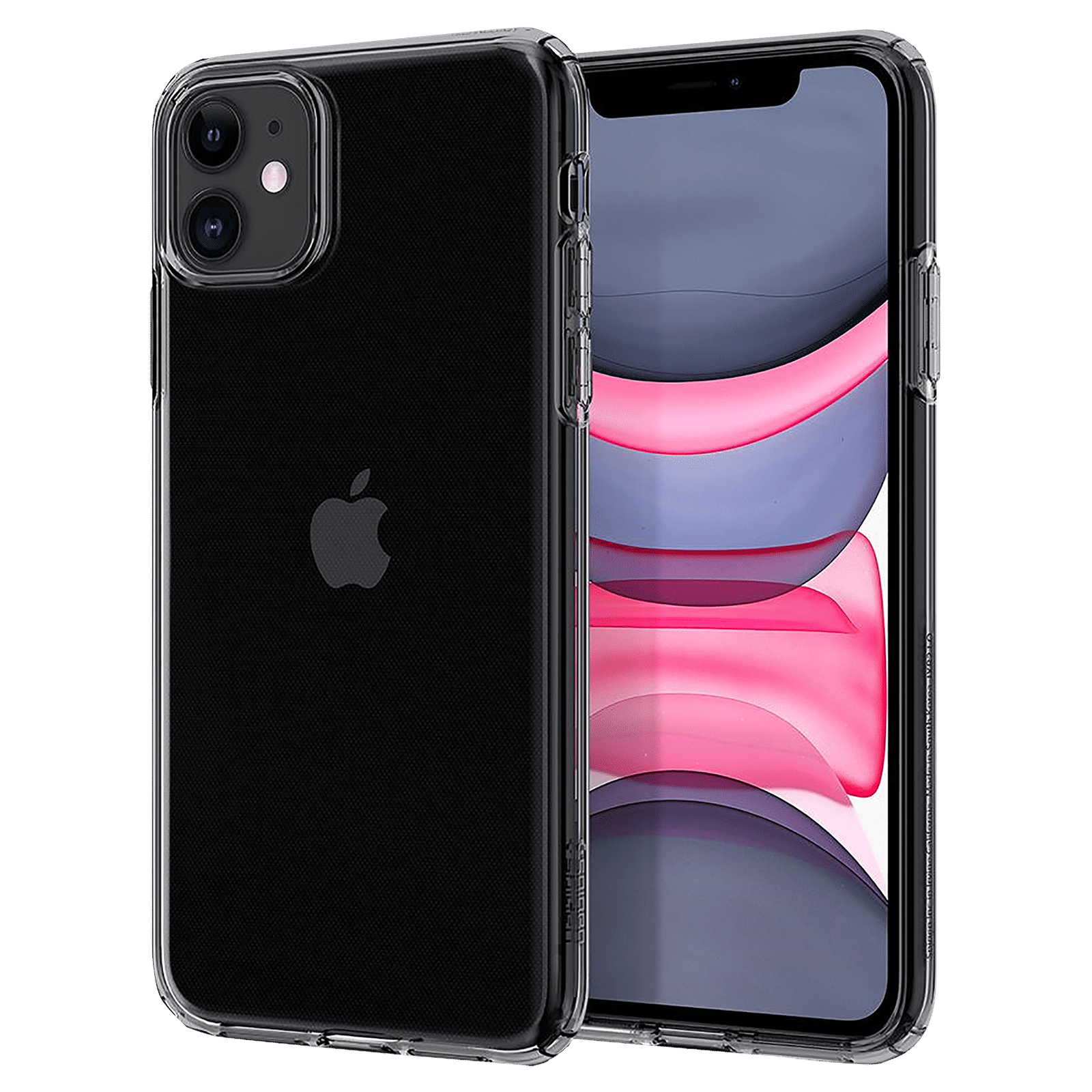 spigen Liquid Crystal Soft TPU Back Cover for Apple iPhone 11 (Wireless Charging Compatible, Space Crystal)_1