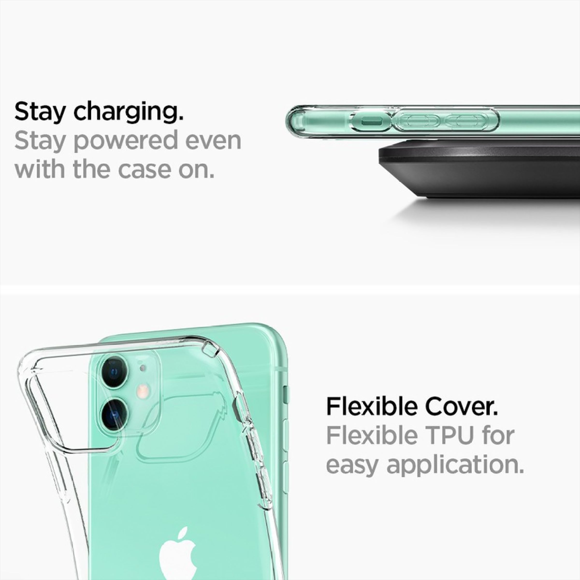 spigen Liquid Crystal Soft TPU Back Cover for Apple iPhone 11 (Wireless Charging Compatible, Crystal Clear) spigen Liquid Crystal Soft TPU Back Cover for Apple iPhone 11 (Wireless Charging Compatible, Crystal Clear)_9