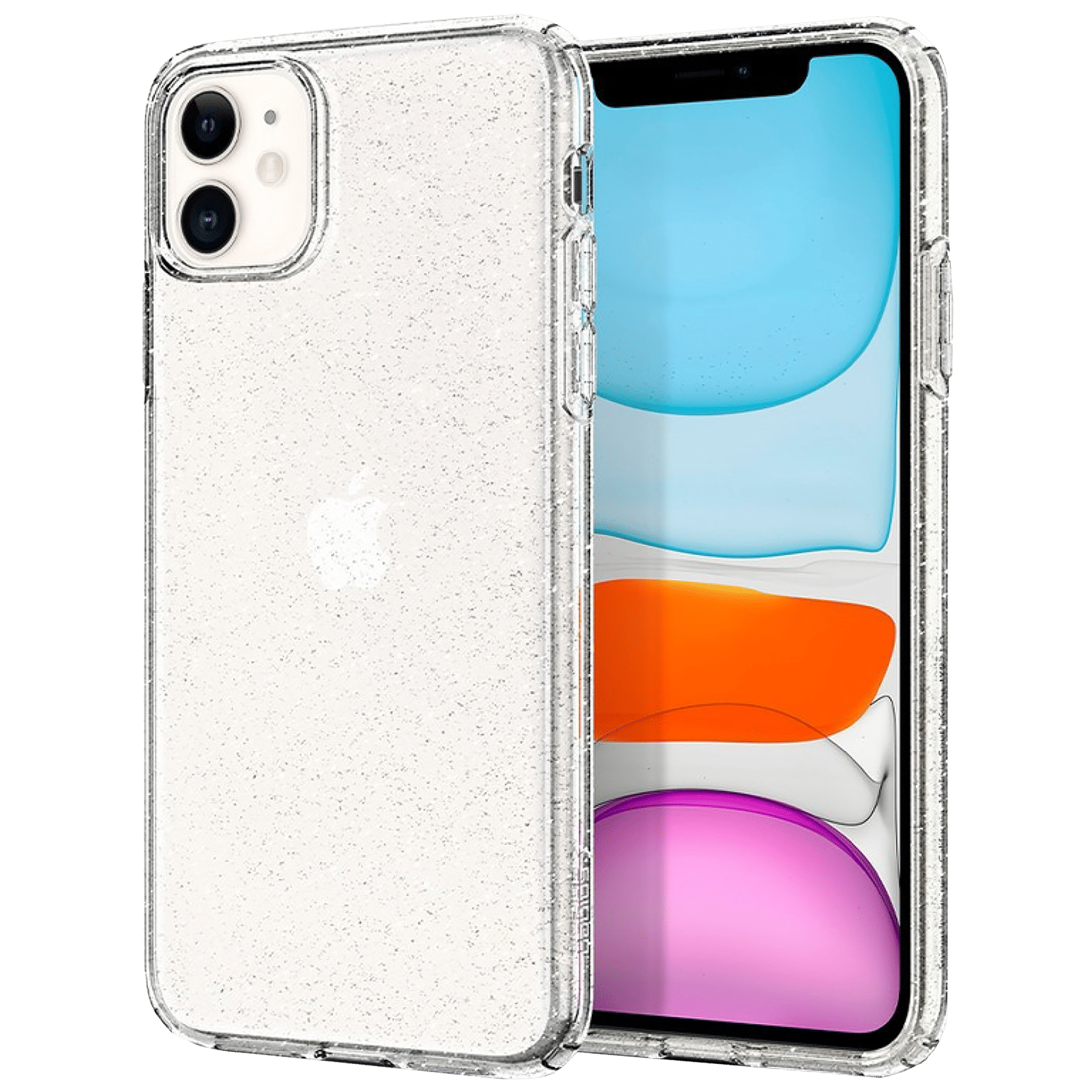 spigen Liquid Crystal Glitter TPU Back Cover for Apple iPhone 11 (Wireless Charging Compatible, Crystal Quartz)_1