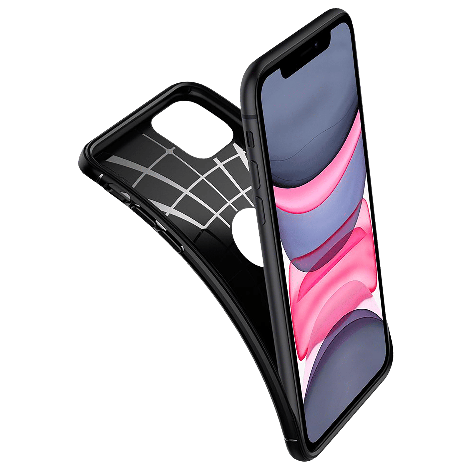 spigen Rugged Armor TPU Back Cover for Apple iPhone 11 (Air Cushion Technology, Matte Black)_8