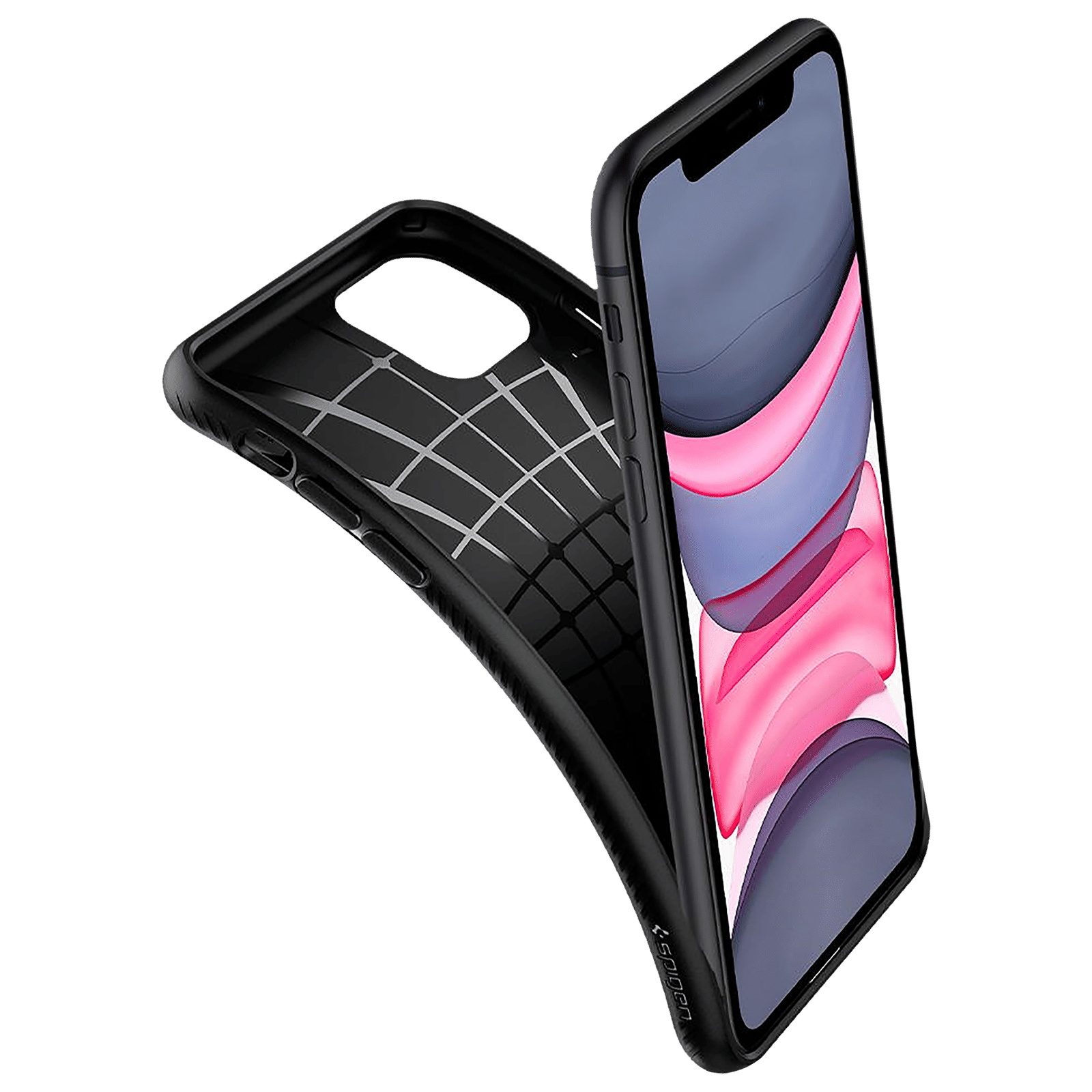 spigen Liquid Air TPU Back Cover for Apple iPhone 11 (Wireless Charging Compatible, Black)_9