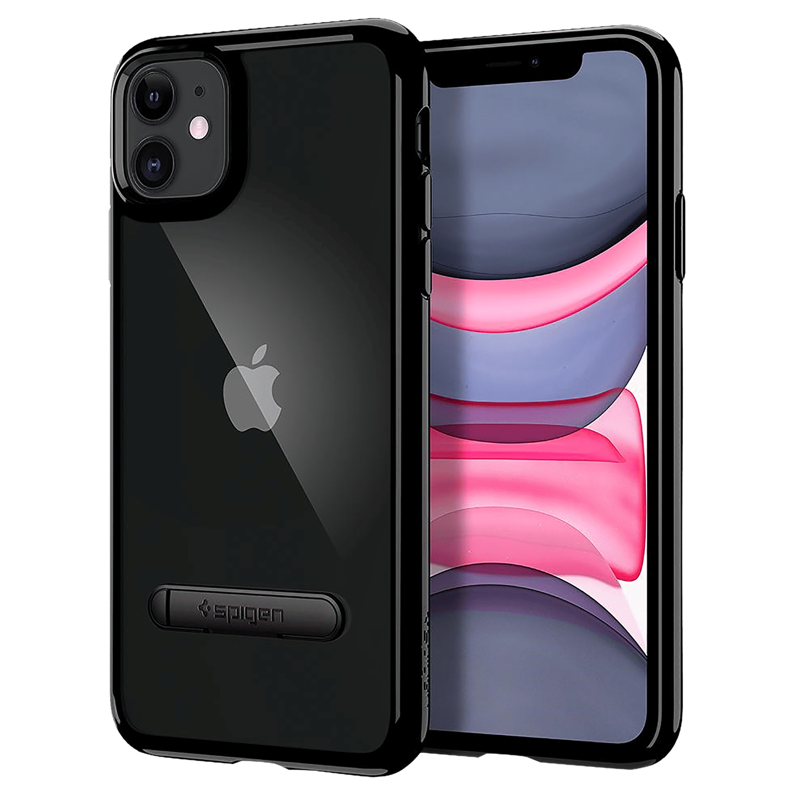 spigen Ultra Hybrid S Hard Polycarbonate & TPU Back Cover for Apple iPhone 11 (Supports Wireless Charging, Jet Black) spigen Ultra Hybrid S Hard Polycarbonate & TPU Back Cover for Apple iPhone 11 (Supports Wireless Charging, Jet Black)_1