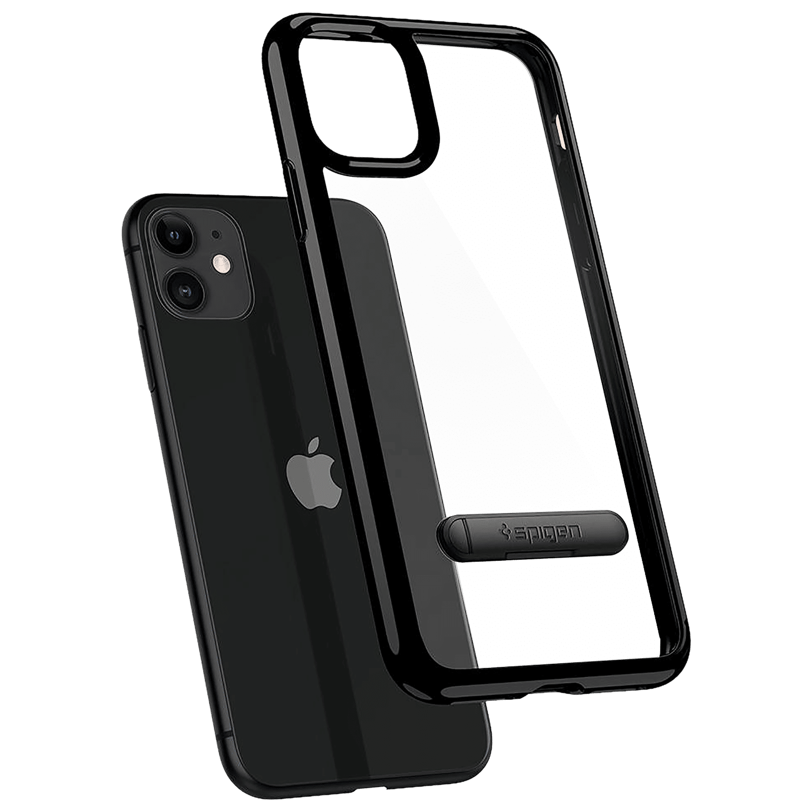 spigen Ultra Hybrid S Hard Polycarbonate & TPU Back Cover for Apple iPhone 11 (Supports Wireless Charging, Jet Black) spigen Ultra Hybrid S Hard Polycarbonate & TPU Back Cover for Apple iPhone 11 (Supports Wireless Charging, Jet Black)_8