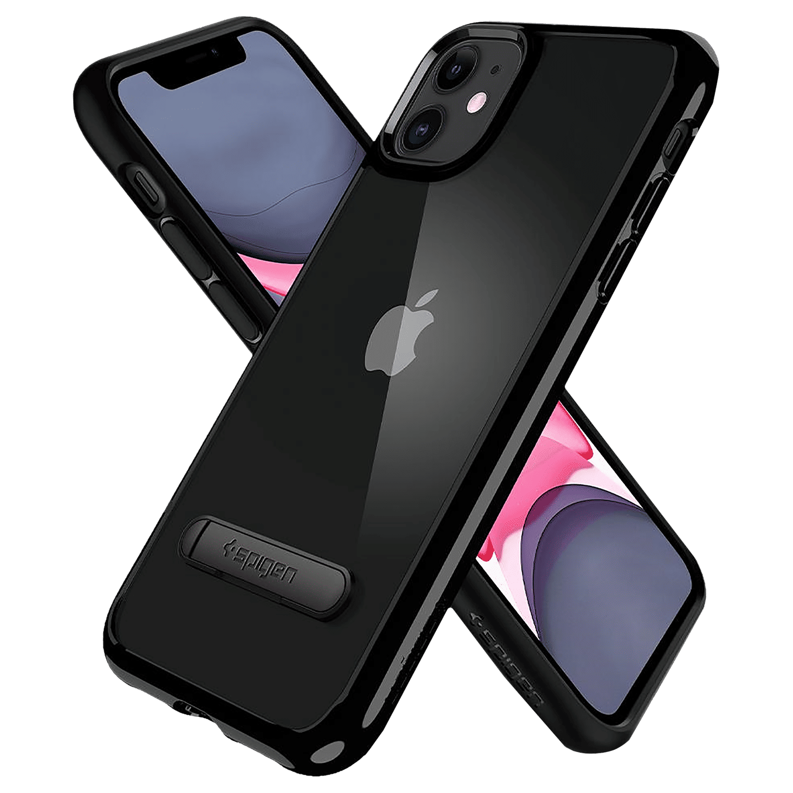 spigen Ultra Hybrid S Hard Polycarbonate & TPU Back Cover for Apple iPhone 11 (Supports Wireless Charging, Jet Black) spigen Ultra Hybrid S Hard Polycarbonate & TPU Back Cover for Apple iPhone 11 (Supports Wireless Charging, Jet Black)_9