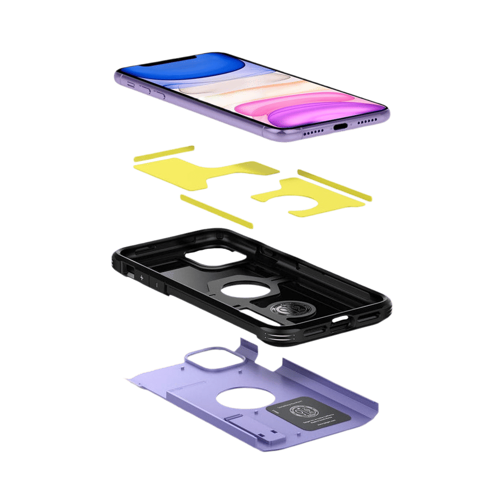 spigen Tough Armor TPU & PC Back Case For iPhone 11 (Air Cushion Technology, ACS00409, Purple)_10