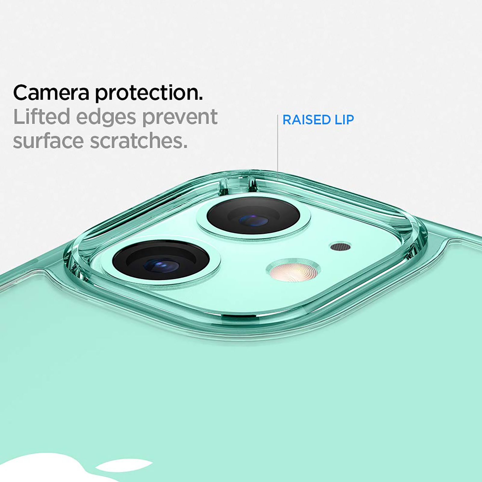 spigen Ultra Hybrid TPU & Polycarbonate Back Cover for Apple iPhone 11 (Air Cushion Technology, Green Crystal)_12