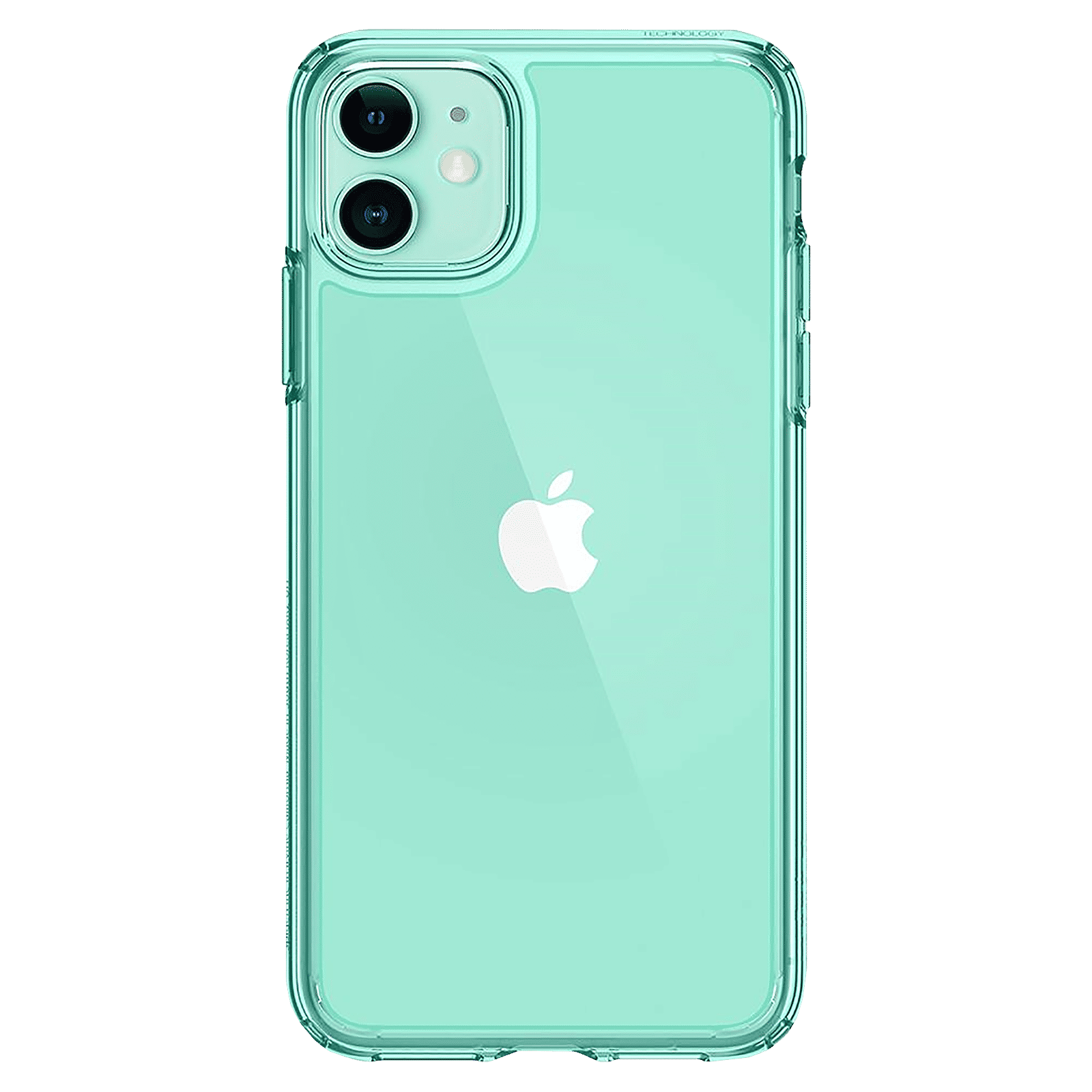 spigen Ultra Hybrid TPU & Polycarbonate Back Cover for Apple iPhone 11 (Air Cushion Technology, Green Crystal)_4