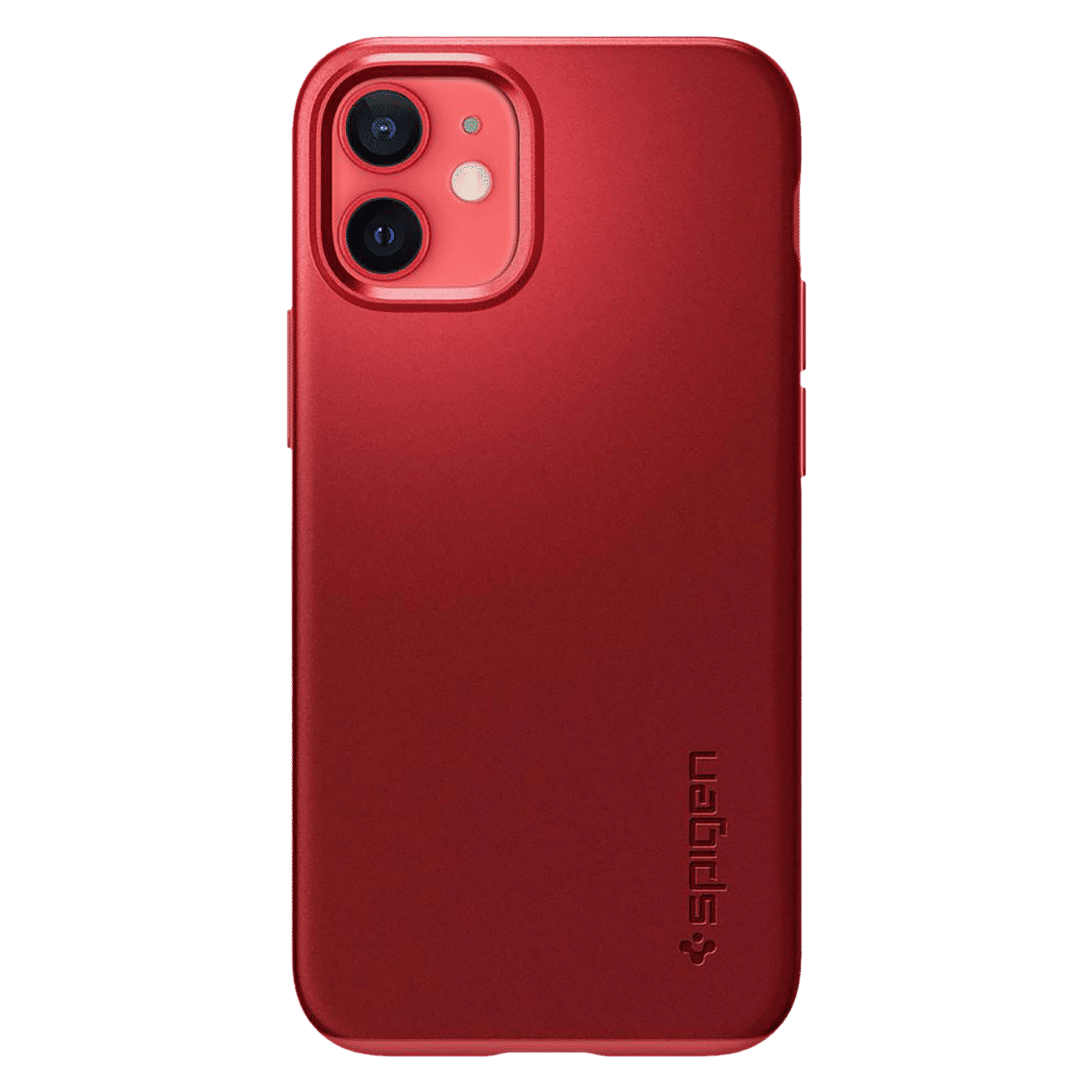 spigen Thin Fit TPU & Polycarbonate Back Cover for Apple iPhone 12 Mini (Wireless Charging Compatible, Red) spigen Thin Fit TPU & Polycarbonate Back Cover for Apple iPhone 12 Mini (Wireless Charging Compatible, Red)_4
