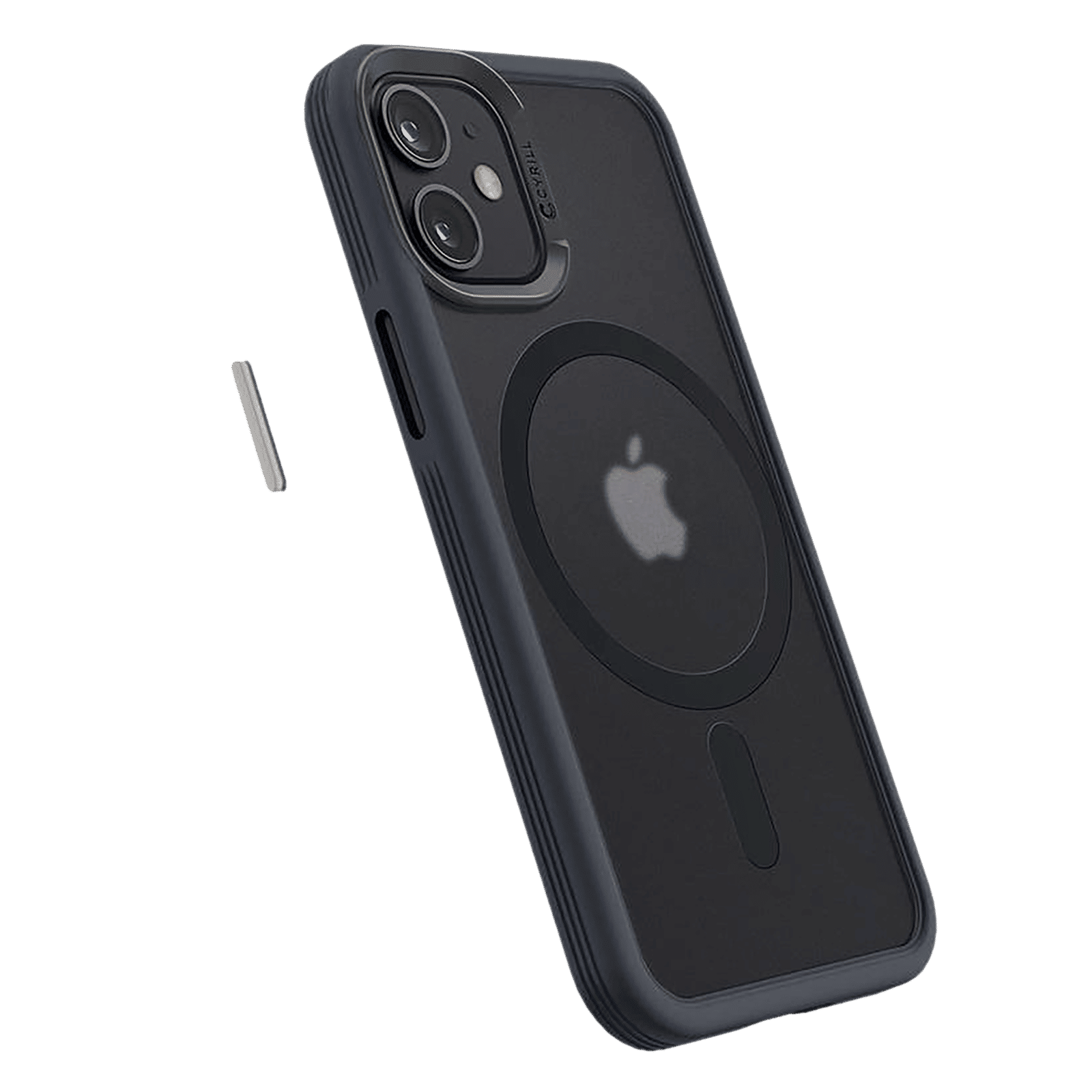 spigen TPU Back Cover for Apple iPhone 12 Mini (Wireless Charging Compatible, Graphite)_6