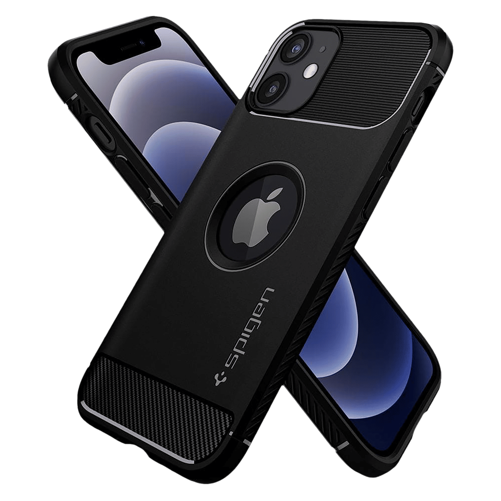 spigen Rugged Armor TPU Back Cover for Apple iPhone 12 Mini (Wireless Charging Compatible, Matte Black) spigen Rugged Armor TPU Back Cover for Apple iPhone 12 Mini (Wireless Charging Compatible, Matte Black)_9