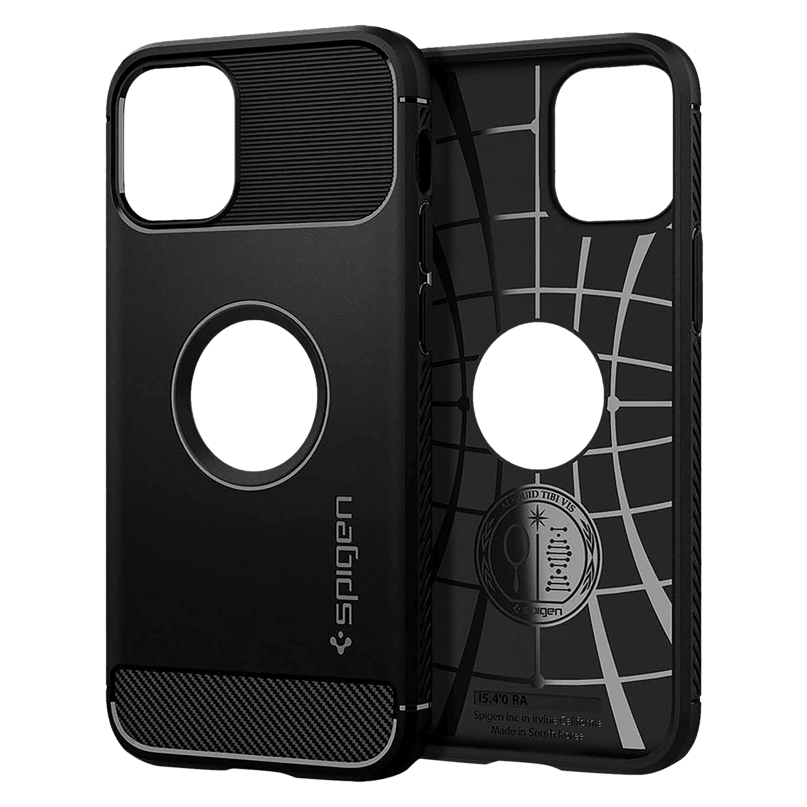 spigen Rugged Armor TPU Back Cover for Apple iPhone 12 Mini (Wireless Charging Compatible, Matte Black) spigen Rugged Armor TPU Back Cover for Apple iPhone 12 Mini (Wireless Charging Compatible, Matte Black)_10