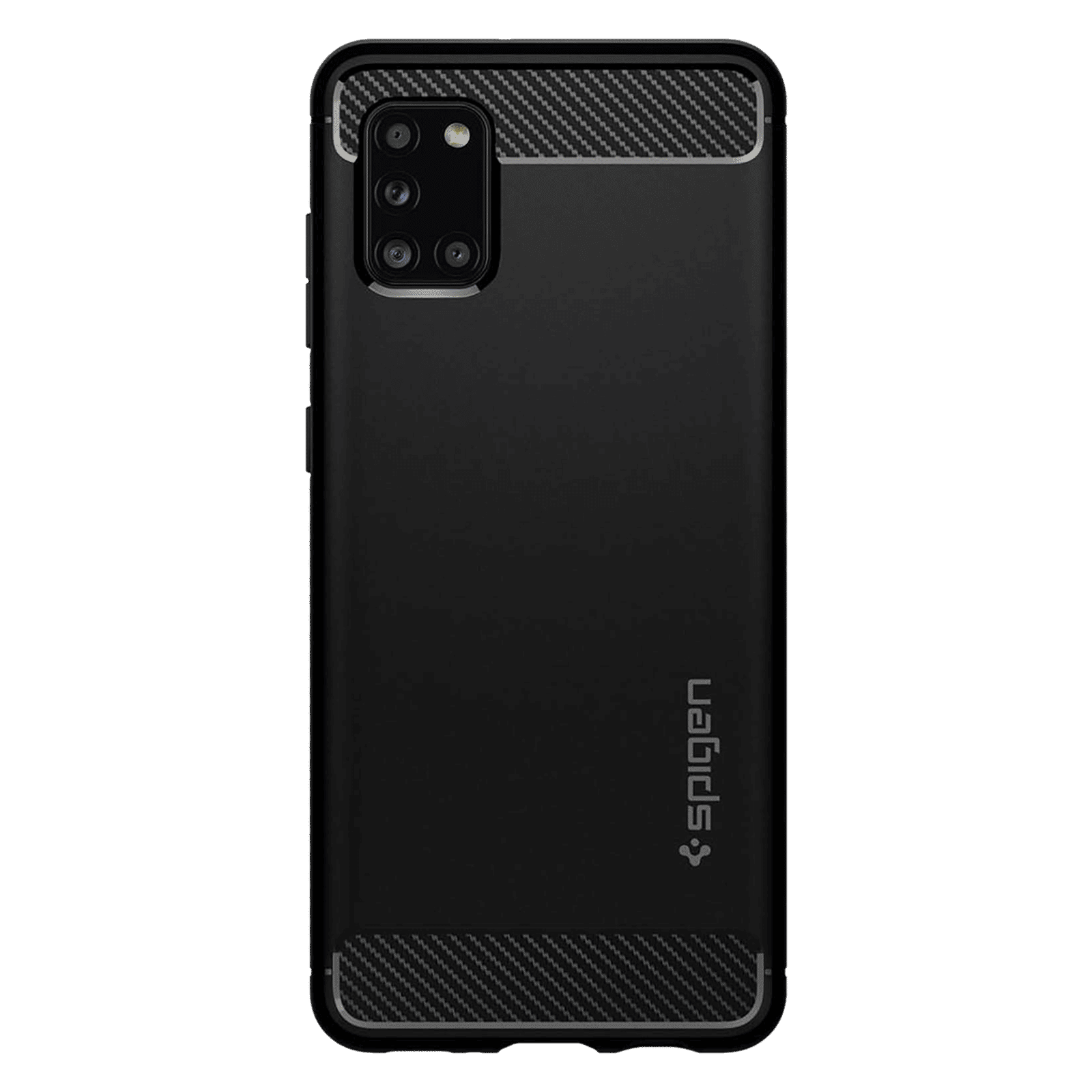 spigen Rugged Armor Soft TPU Back Cover for SAMSUNG Galaxy A31 (Air Cushion Technology, Matte Black)_4