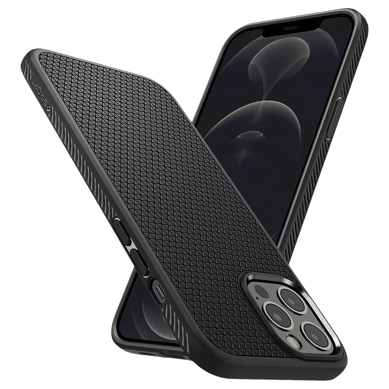 spigen Liquid Air TPU Back Cover For Apple iPhone 12 Pro Max (Supports Wireless Charging, Matte Black) spigen Liquid Air TPU Back Cover For Apple iPhone 12 Pro Max (Supports Wireless Charging, Matte Black)_10