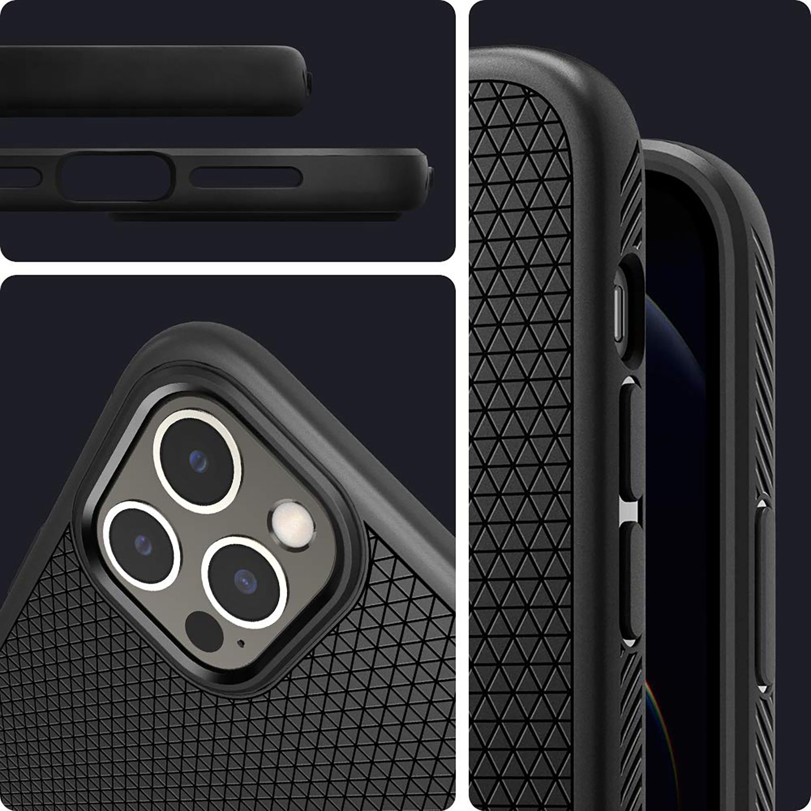 spigen Liquid Air TPU Back Cover For Apple iPhone 12 Pro Max (Supports Wireless Charging, Matte Black) spigen Liquid Air TPU Back Cover For Apple iPhone 12 Pro Max (Supports Wireless Charging, Matte Black)_11