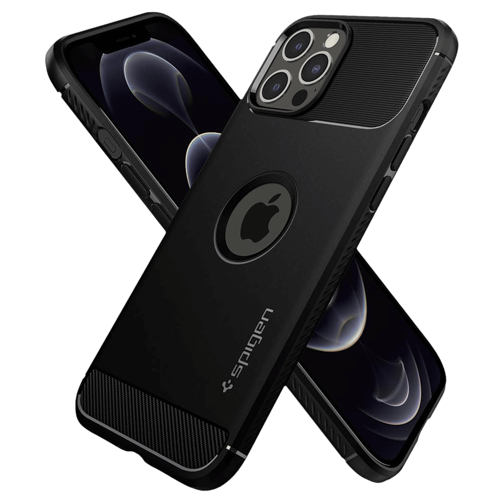 spigen Rugged Armor TPU & PC Back Case For iPhone 12 Pro Max (Slim & Grip-Friendly, ACS01616, Matte Black) spigen Rugged Armor TPU & PC Back Case For iPhone 12 Pro Max (Slim & Grip-Friendly, ACS01616, Matte Black)_9