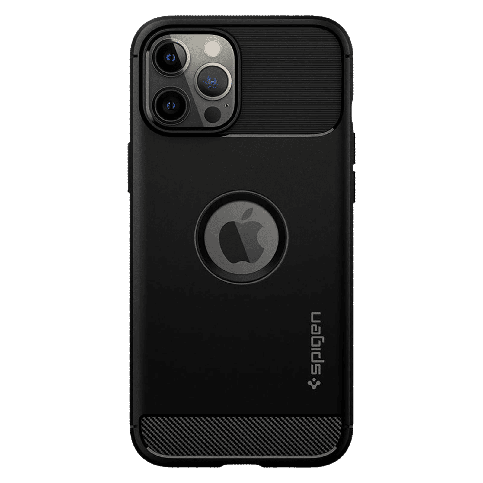 spigen Rugged Armor TPU & PC Back Case For iPhone 12 Pro Max (Slim & Grip-Friendly, ACS01616, Matte Black) spigen Rugged Armor TPU & PC Back Case For iPhone 12 Pro Max (Slim & Grip-Friendly, ACS01616, Matte Black)_4