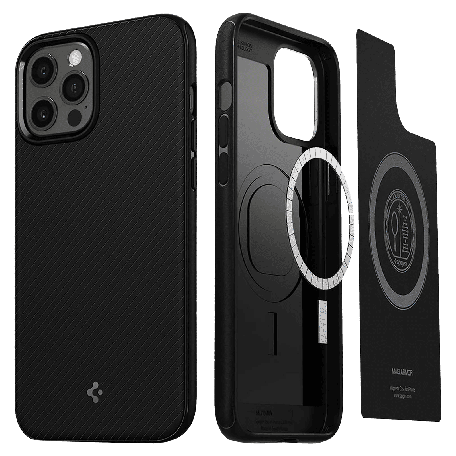 spigen TPU Back Cover for Apple iPhone 12 Pro Max (Air Cushion Technology,, Matte Black) spigen TPU Back Cover for Apple iPhone 12 Pro Max (Air Cushion Technology,, Matte Black)_1