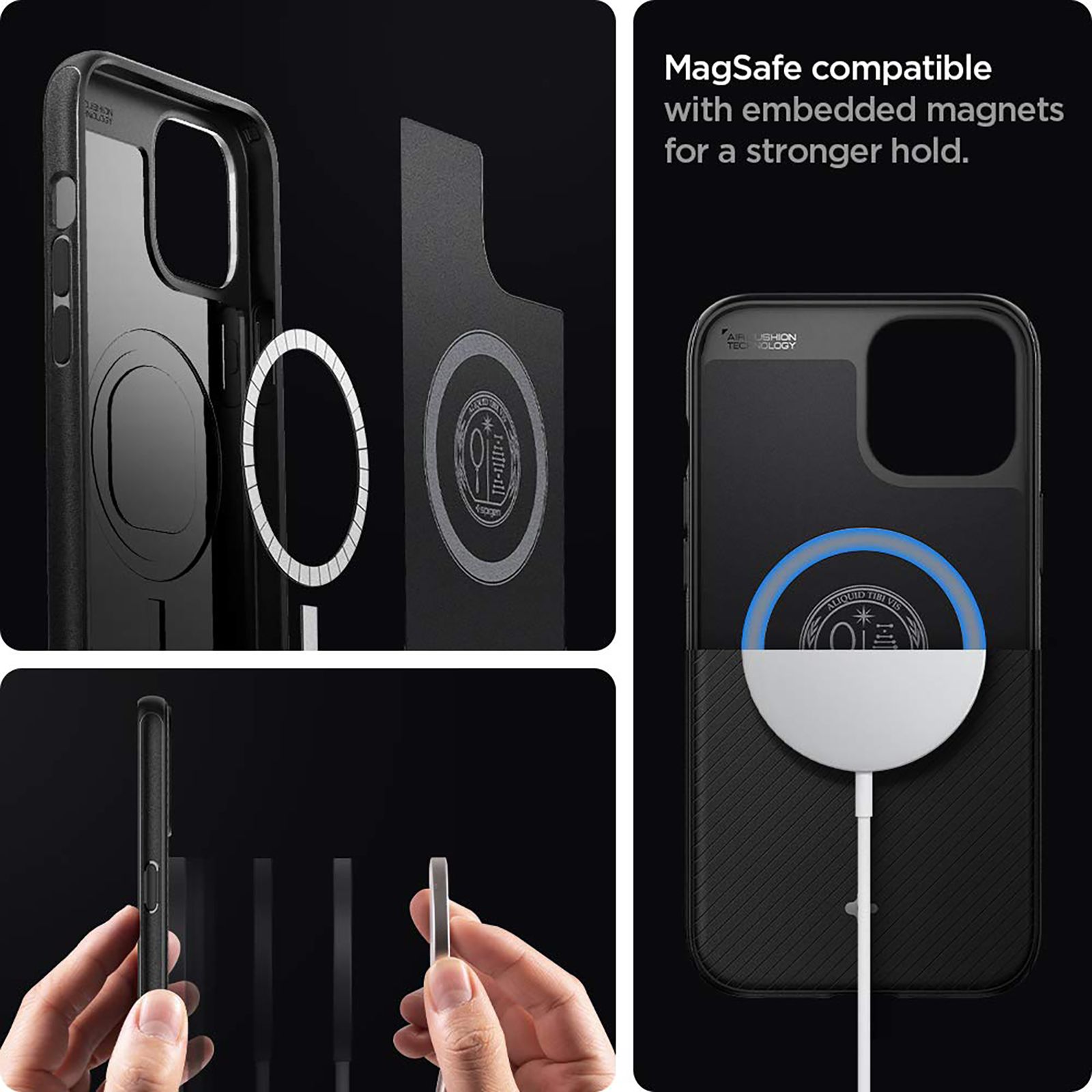 spigen TPU Back Cover for Apple iPhone 12 Pro Max (Air Cushion Technology,, Matte Black) spigen TPU Back Cover for Apple iPhone 12 Pro Max (Air Cushion Technology,, Matte Black)_7
