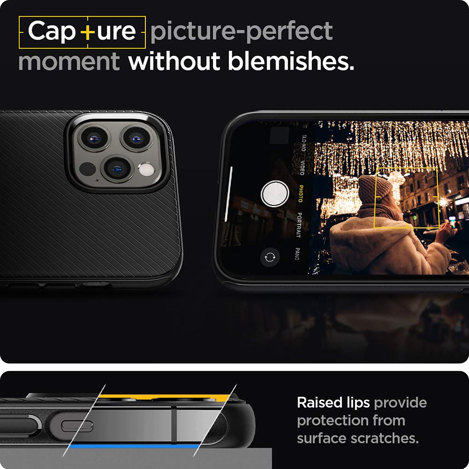 spigen TPU Back Cover for Apple iPhone 12 Pro Max (Air Cushion Technology,, Matte Black) spigen TPU Back Cover for Apple iPhone 12 Pro Max (Air Cushion Technology,, Matte Black)_6