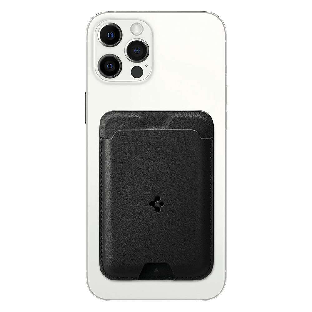 spigen Valentinus PU Leather & Magnet Card Holder For Apple iPhone 12 Series (Slim Form Factor, AMP02284, Black)_13