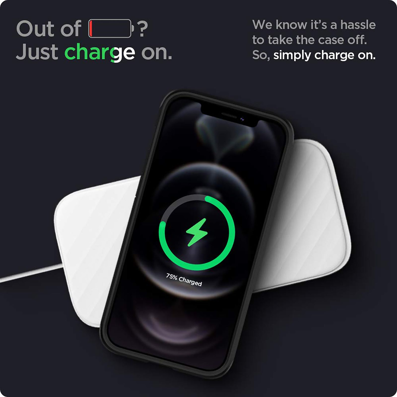 spigen Tough Armor Polycarbonate & TPU Back Cover for Apple iPhone 12, 12 Pro (Supports Wireless Charging, Navy Blue)_7