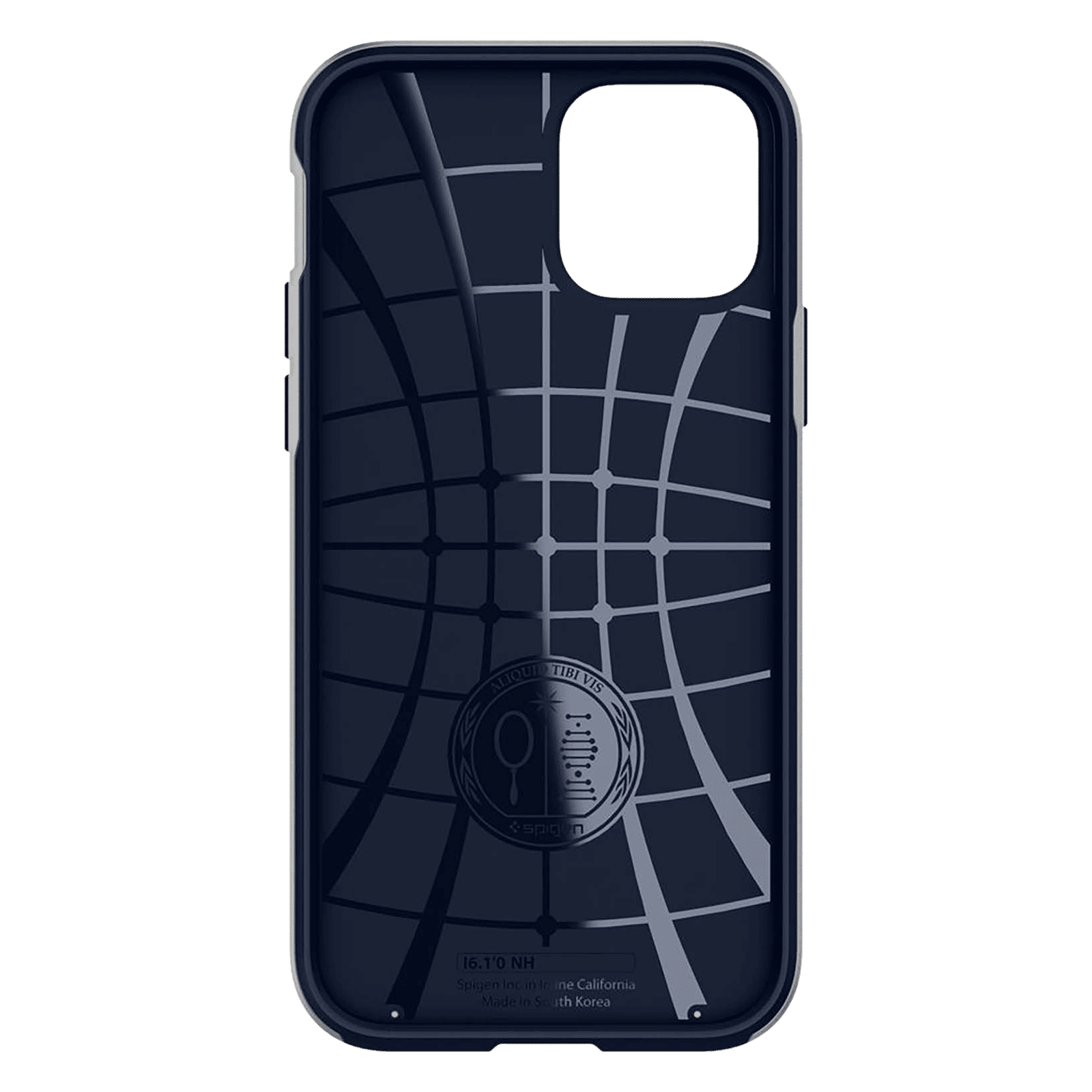 spigen Neo Hybrid Polycarbonate & TPU Back Cover for Apple iPhone 12, 12 Pro (Raised Edges, Satin Silver)_5