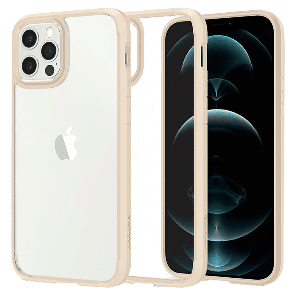 spigen Ultra Hybrid TPU & Polycarbonate Back Cover for Apple iPhone 12, 12 Pro (Supports Wireless Charging, Sand Beige) spigen Ultra Hybrid TPU & Polycarbonate Back Cover for Apple iPhone 12, 12 Pro (Supports Wireless Charging, Sand Beige)_12