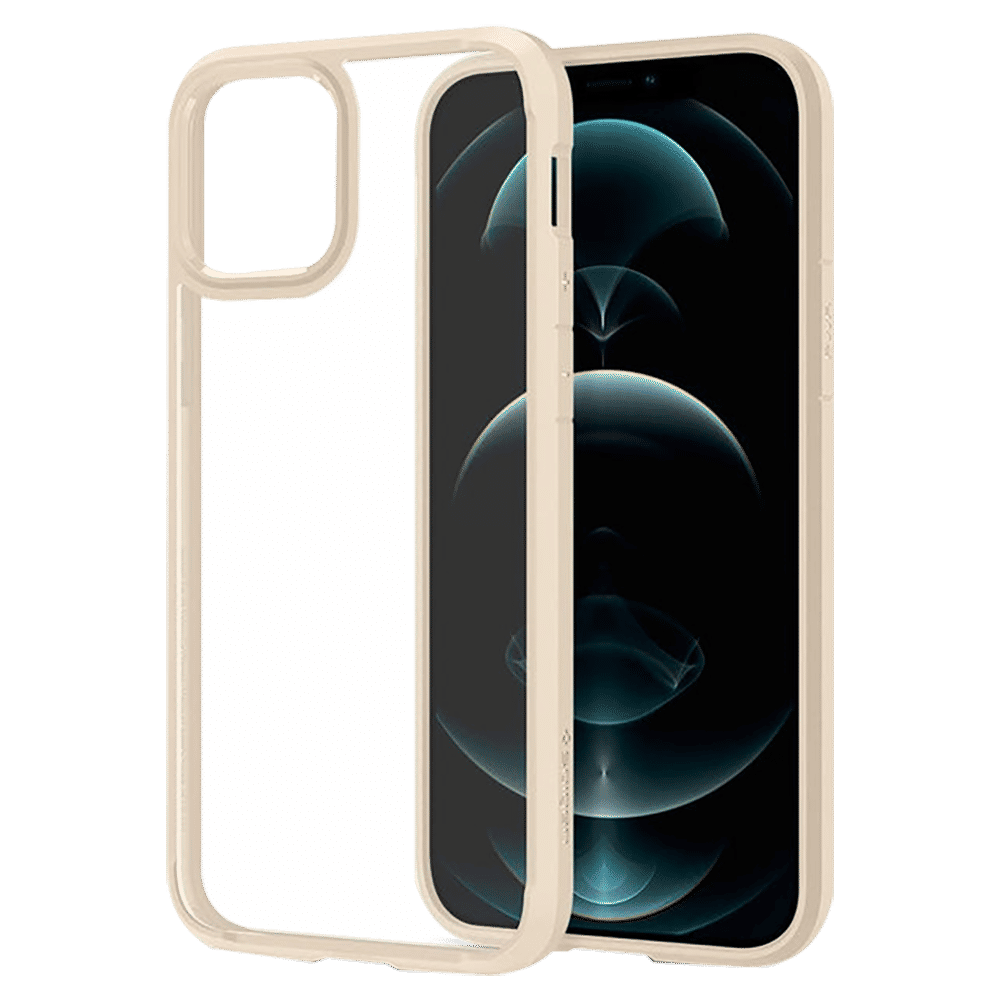 spigen Ultra Hybrid TPU & Polycarbonate Back Cover for Apple iPhone 12, 12 Pro (Supports Wireless Charging, Sand Beige) spigen Ultra Hybrid TPU & Polycarbonate Back Cover for Apple iPhone 12, 12 Pro (Supports Wireless Charging, Sand Beige)_13