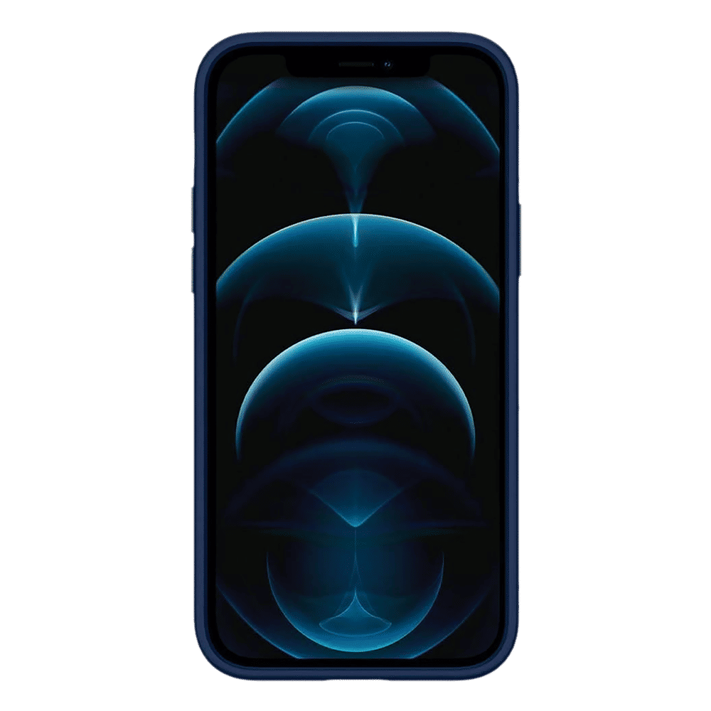 spigen Cyrill Polycarbonate,TPU & Faux Leather Back Cover for Apple iPhone 12, 12 Pro (Air Cushion Technology, Navy)_3