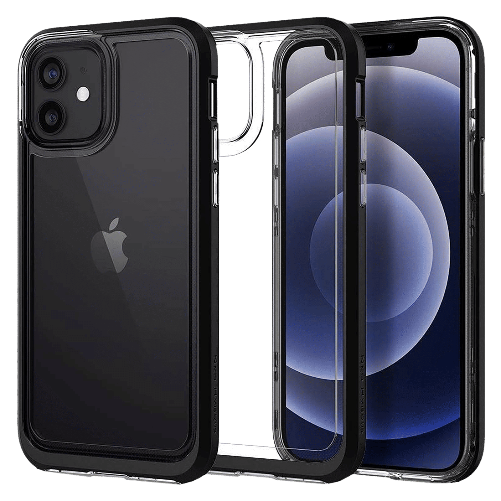 spigen Neo Hybrid Crystal TPU & PC Back Case For iPhone 12/iPhone 12 Pro (Hybrid Structure, ACS01706, Black) spigen Neo Hybrid Crystal TPU & PC Back Case For iPhone 12/iPhone 12 Pro (Hybrid Structure, ACS01706, Black)_10