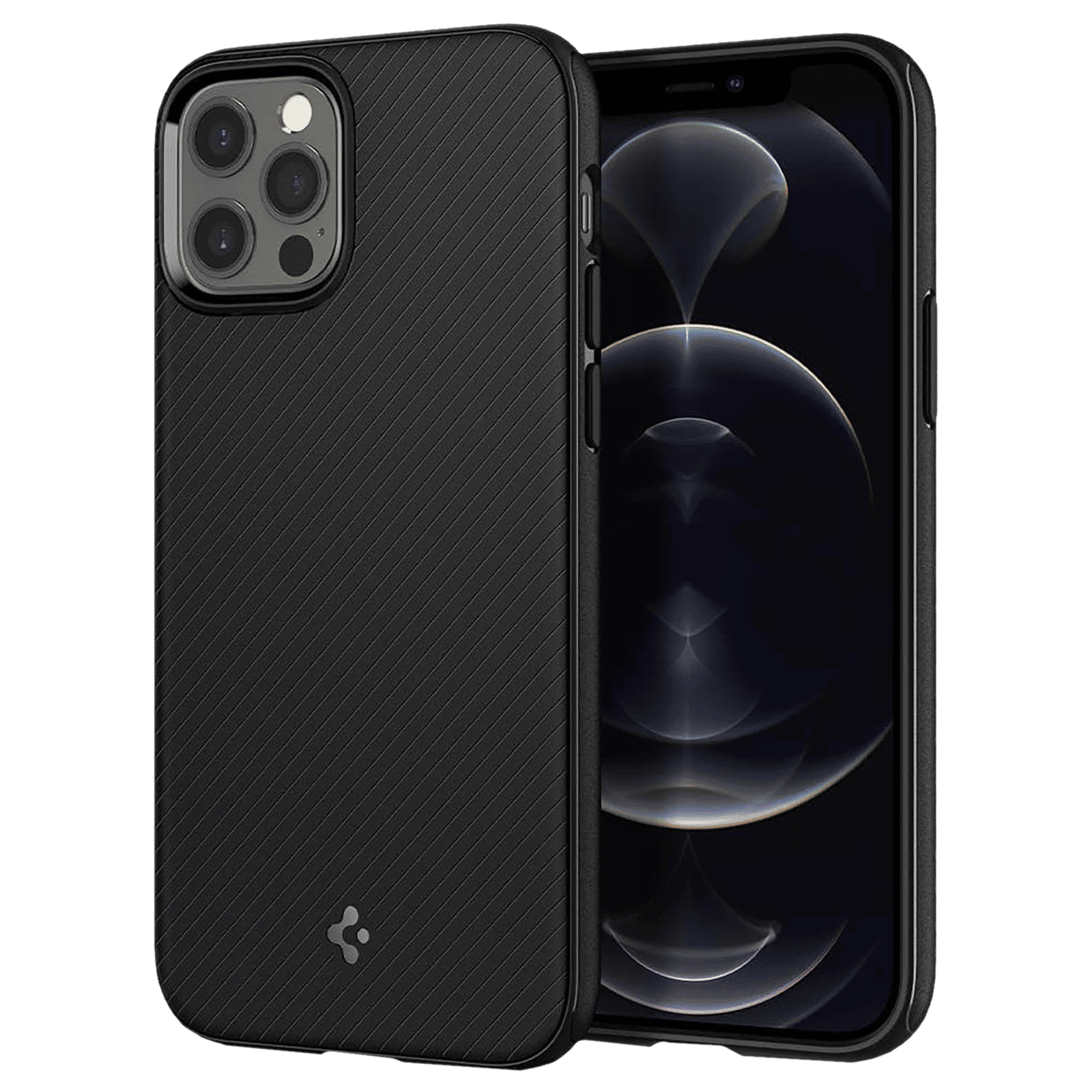 spigen Mag Armor TPU & PC Back Case For iPhone 12/iPhone 12 Pro (Slim & Grip-Friendly, ACS01865, Matte Black) spigen Mag Armor TPU & PC Back Case For iPhone 12/iPhone 12 Pro (Slim & Grip-Friendly, ACS01865, Matte Black)_1