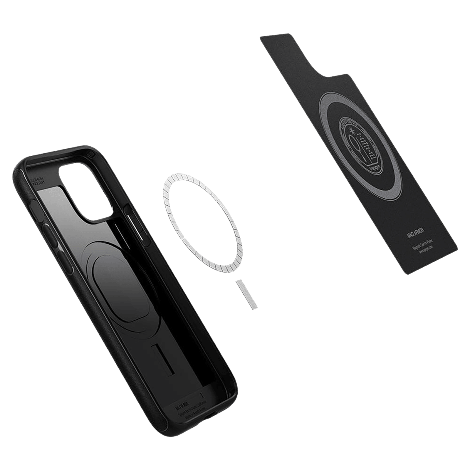 spigen Mag Armor TPU & PC Back Case For iPhone 12/iPhone 12 Pro (Slim & Grip-Friendly, ACS01865, Matte Black) spigen Mag Armor TPU & PC Back Case For iPhone 12/iPhone 12 Pro (Slim & Grip-Friendly, ACS01865, Matte Black)_9