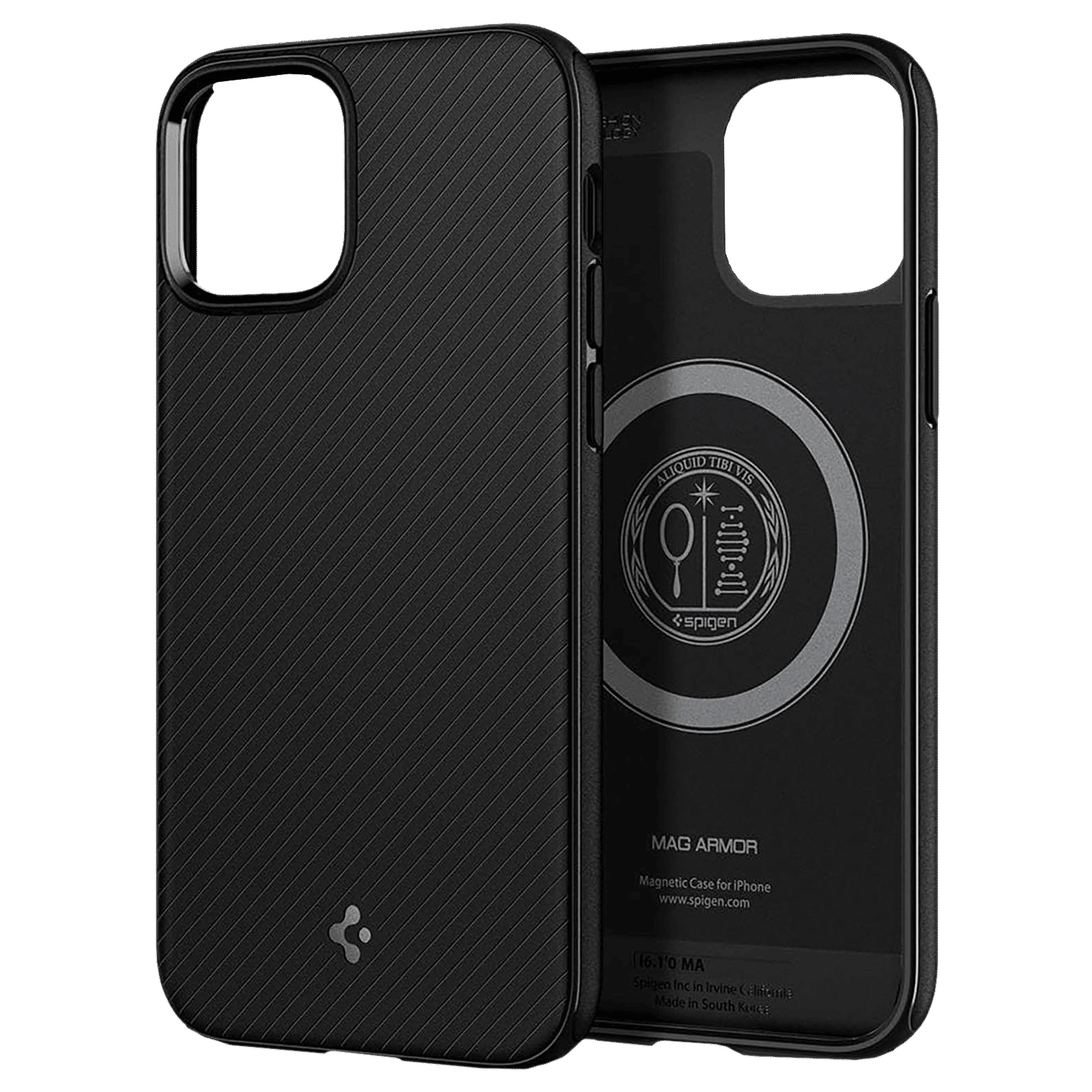 spigen Mag Armor TPU & PC Back Case For iPhone 12/iPhone 12 Pro (Slim & Grip-Friendly, ACS01865, Matte Black) spigen Mag Armor TPU & PC Back Case For iPhone 12/iPhone 12 Pro (Slim & Grip-Friendly, ACS01865, Matte Black)_10