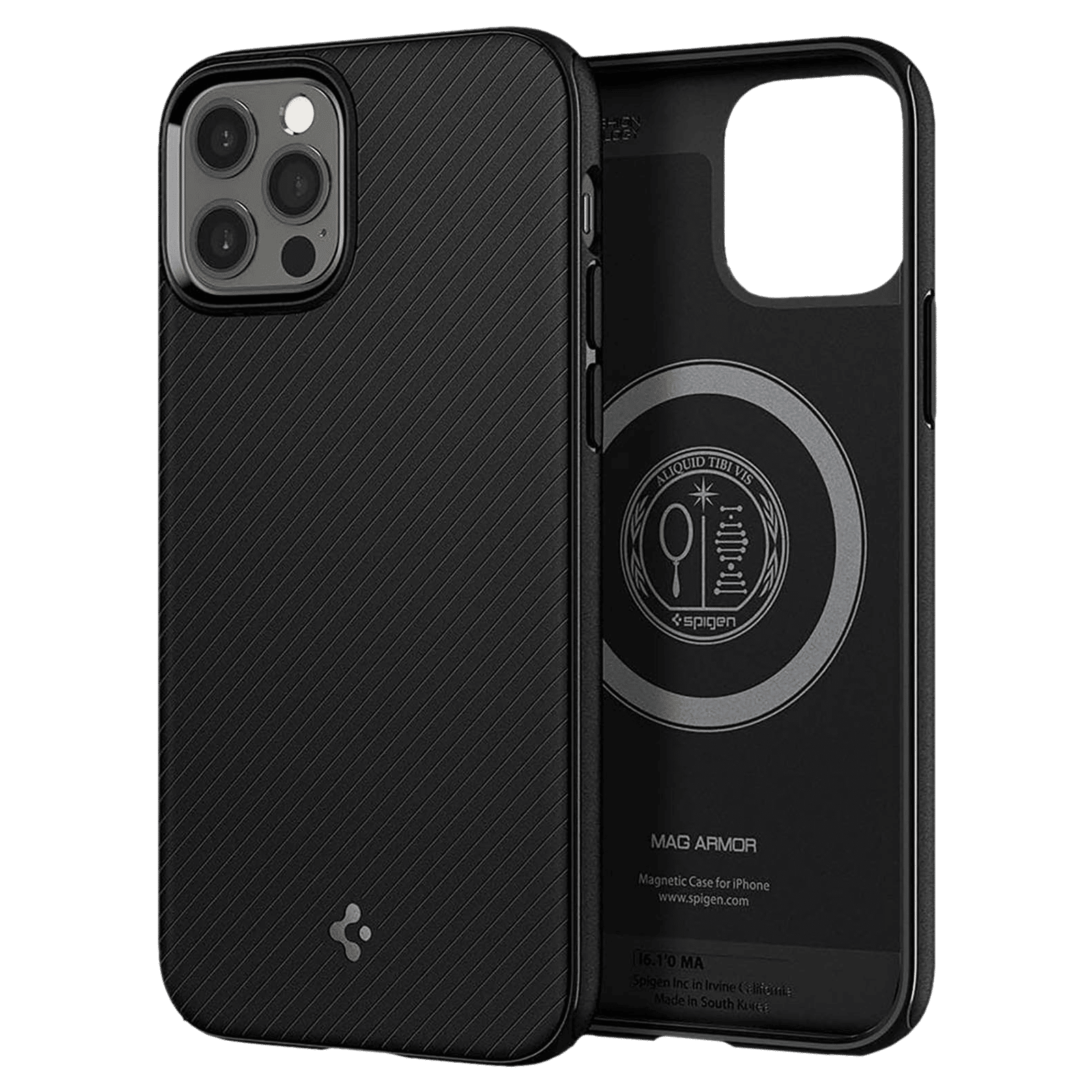spigen Mag Armor TPU & PC Back Case For iPhone 12/iPhone 12 Pro (Slim & Grip-Friendly, ACS01865, Matte Black) spigen Mag Armor TPU & PC Back Case For iPhone 12/iPhone 12 Pro (Slim & Grip-Friendly, ACS01865, Matte Black)_11