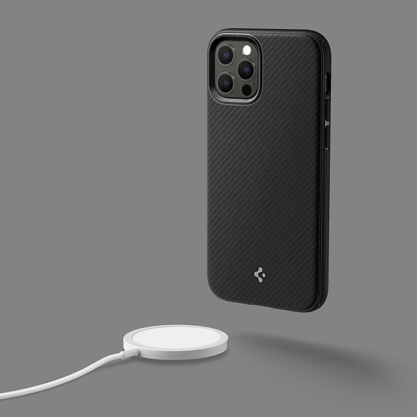 spigen Mag Armor TPU & PC Back Case For iPhone 12/iPhone 12 Pro (Slim & Grip-Friendly, ACS01865, Matte Black) spigen Mag Armor TPU & PC Back Case For iPhone 12/iPhone 12 Pro (Slim & Grip-Friendly, ACS01865, Matte Black)_15