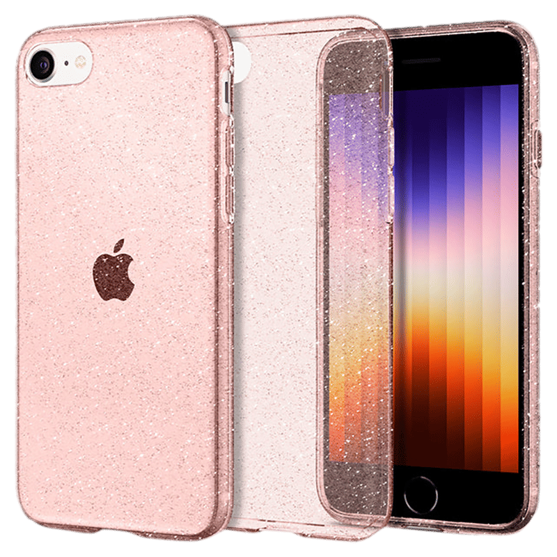 spigen Liquid Crystal Glitter TPU & Polycarbonate Back Cover for Apple iPhone 7, 8, SE (Wireless Charging Compatible, Crystal Quartz)_11