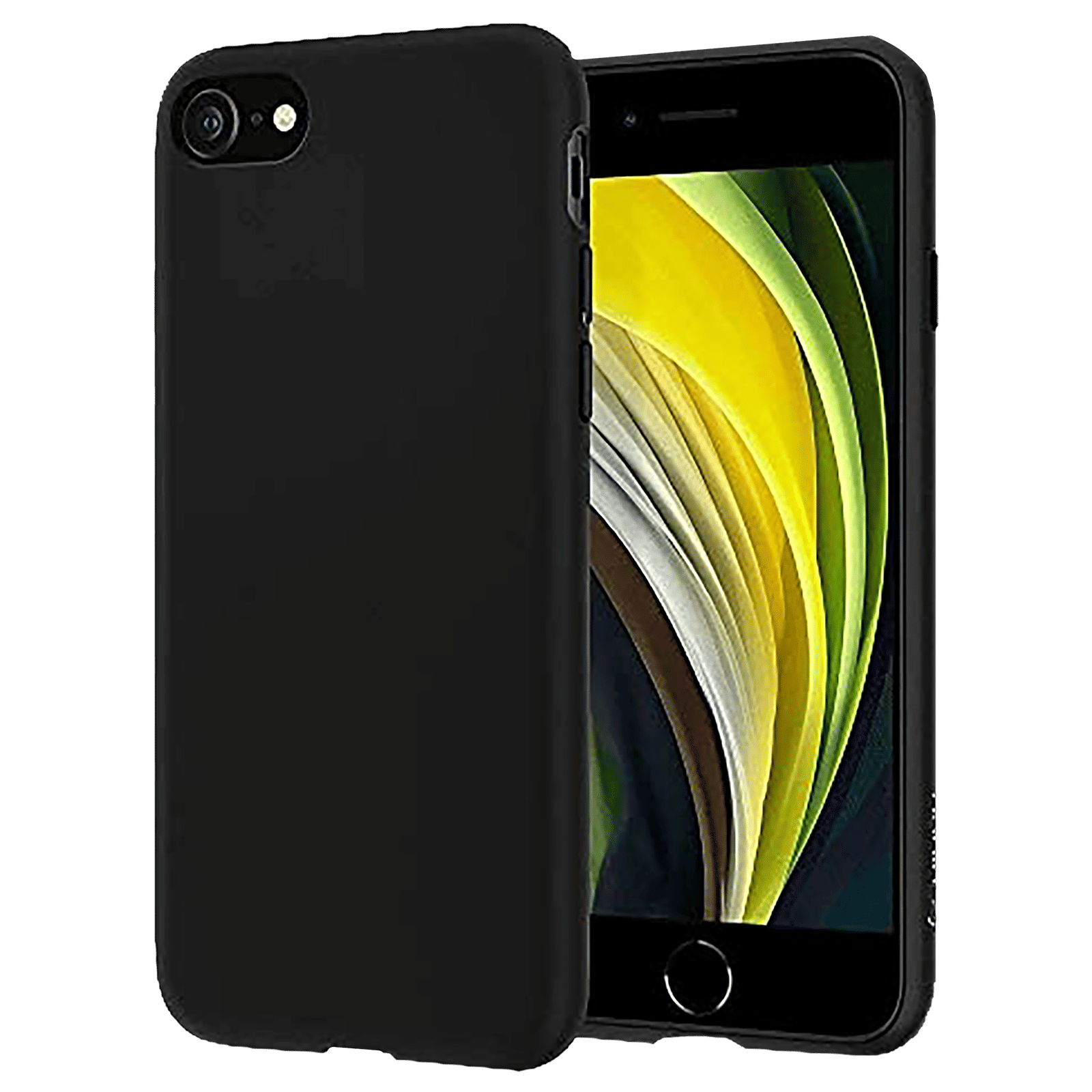 spigen Liquid Crystal TPU Back Case For Apple iPhone 7 (2016)/iPhone 8 (2017) (Slim & Pocket-Ready Design, 042CS21247, Black)_1