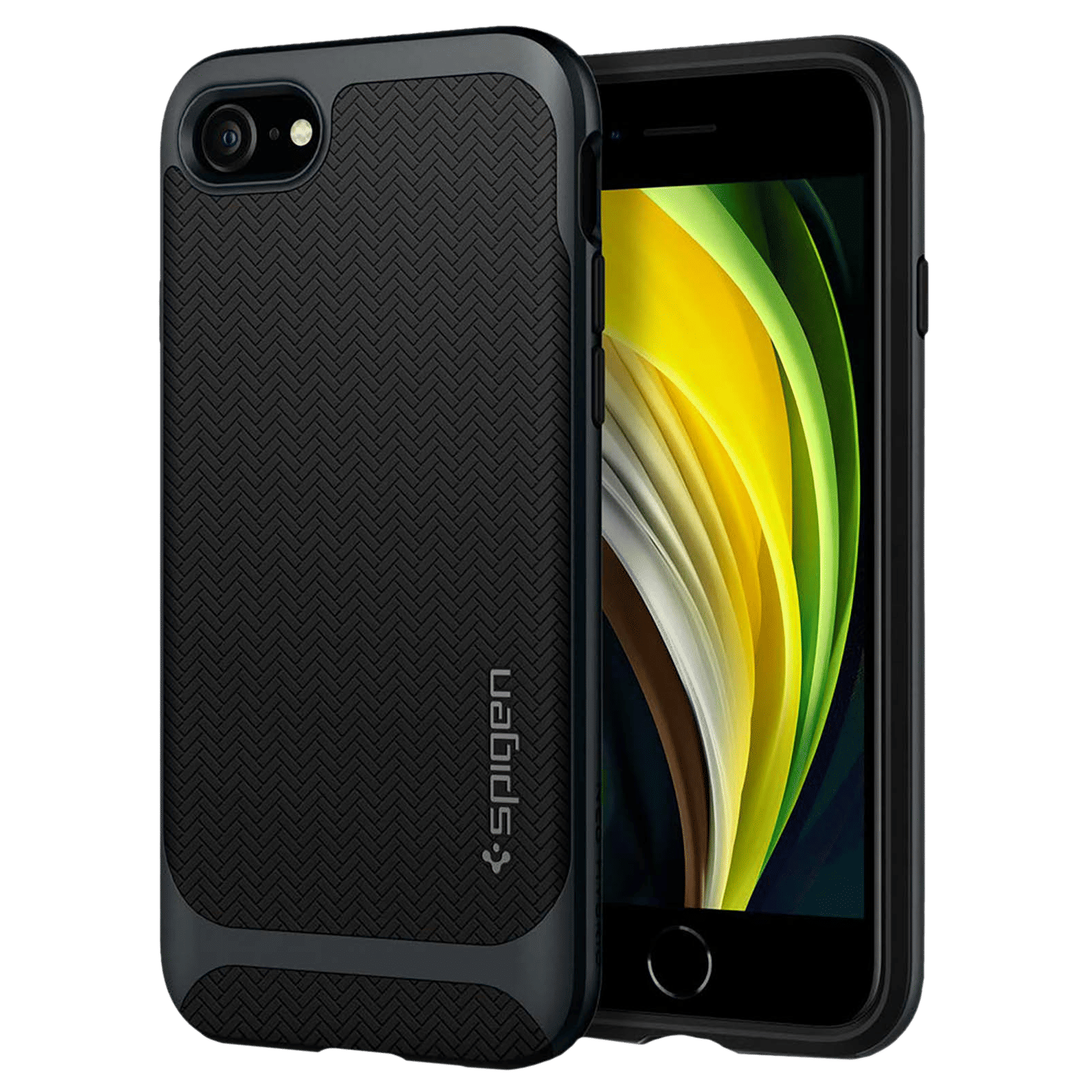 spigen Neo Hybrid TPU & PC Back Case For iPhone SE 2020/iPhone 7/iPhone 8 (East To Carry, ACS00952, Metal Slate) spigen Neo Hybrid TPU & PC Back Case For iPhone SE 2020/iPhone 7/iPhone 8 (East To Carry, ACS00952, Metal Slate)_1