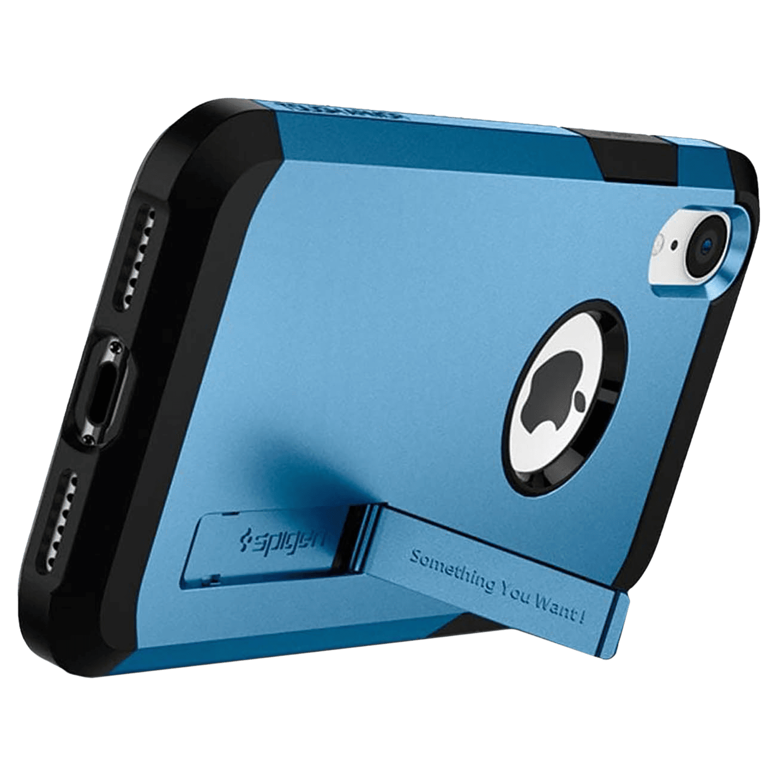 spigen Tough Armor TPU & Polycarbonate Back Case with Stand for Apple iPhone XR (Wireless Charging Compatible, Blue) spigen Tough Armor TPU & Polycarbonate Back Case with Stand for Apple iPhone XR (Wireless Charging Compatible, Blue)_7
