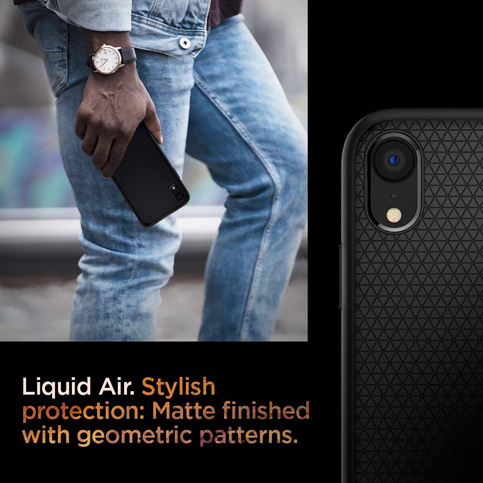 spigen Liquid Air TPU Back Cover for Apple iPhone XR (Wireless Charging Compatible, Matte Black) spigen Liquid Air TPU Back Cover for Apple iPhone XR (Wireless Charging Compatible, Matte Black)_8