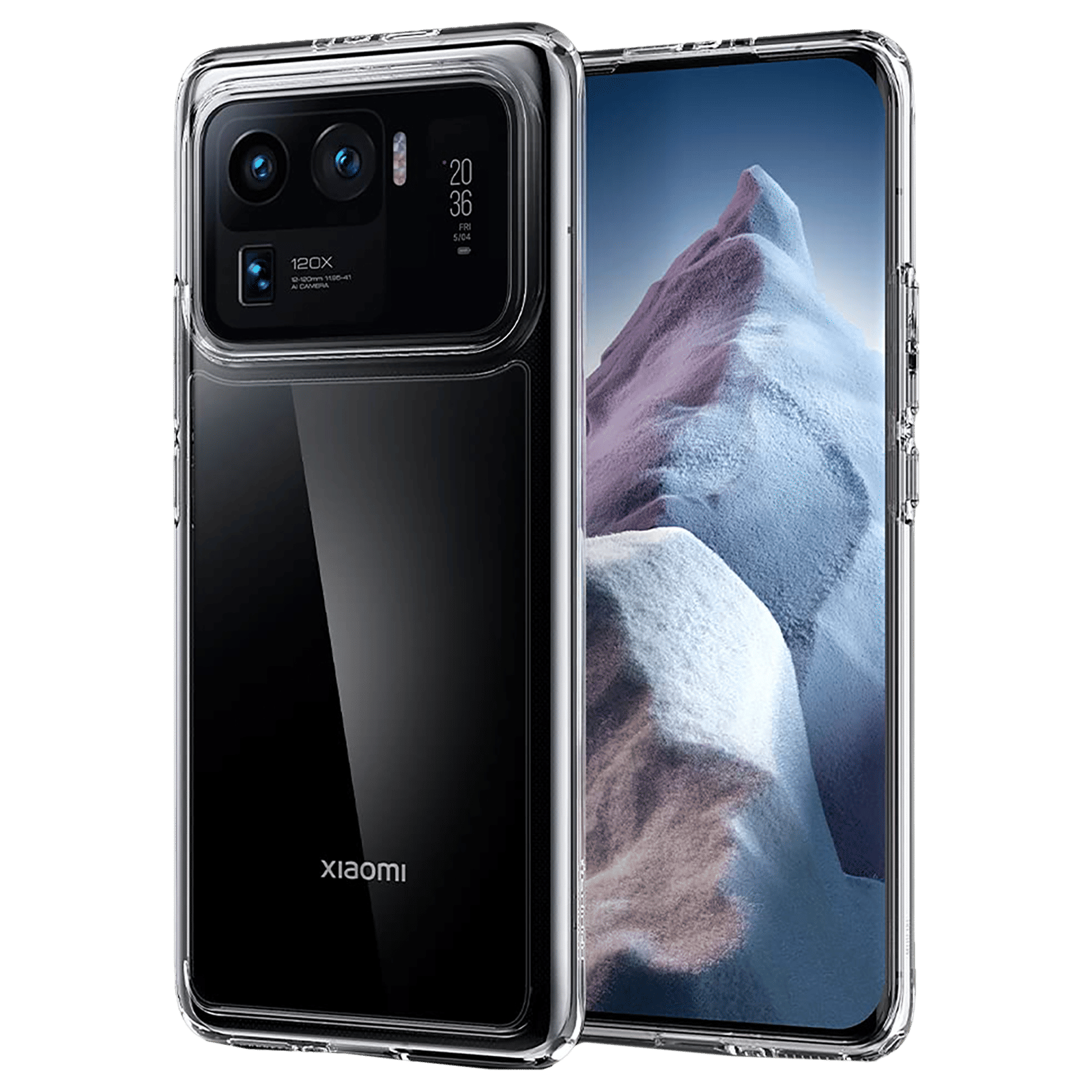 spigen Ultra Hybrid TPU & Polycarbonate Back Cover for Xiaomi Mi 11 Ultra (Wireless Charging Compatible?, Crystal Clear)_1